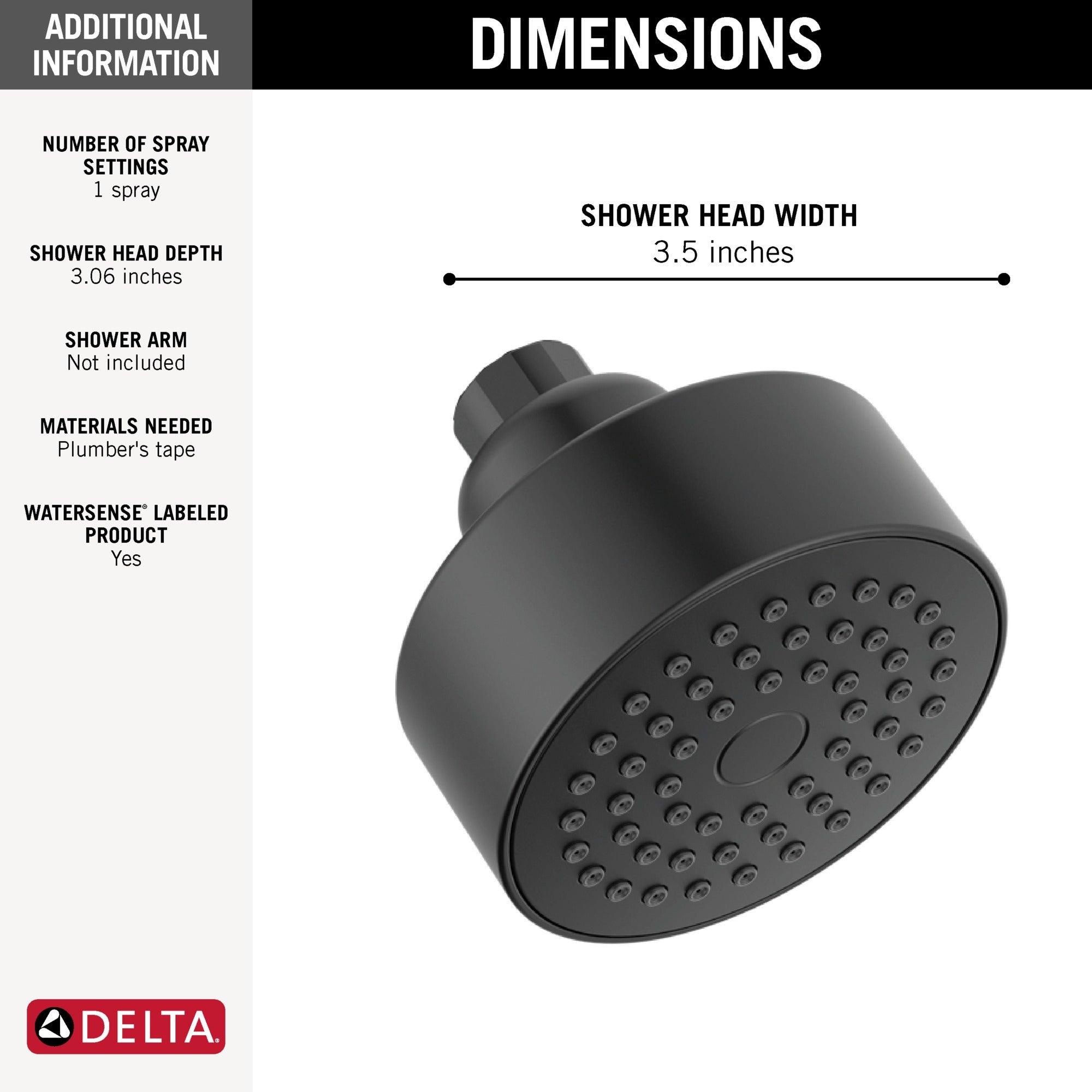 Delta Modern Round Showerhead