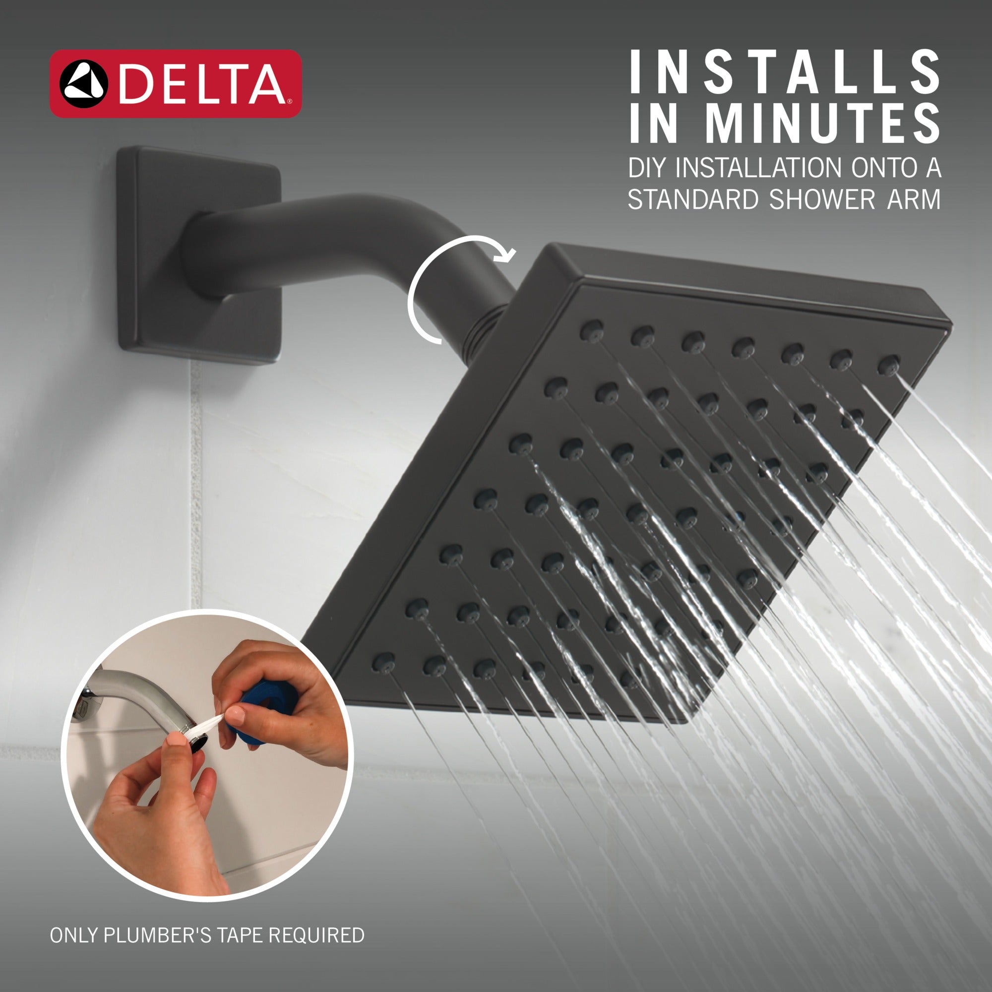 Delta Modern Square Showerhead