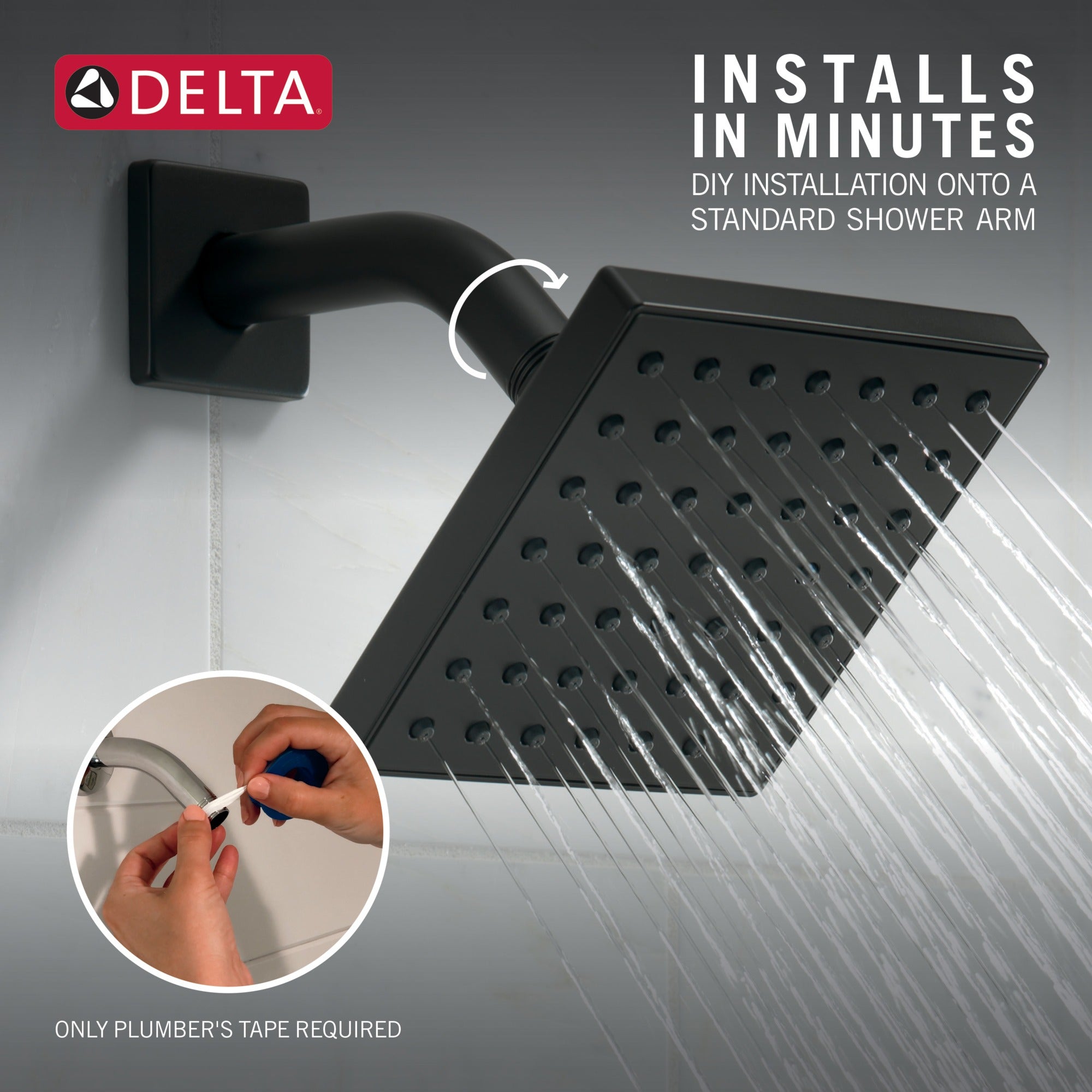 Delta Modern Square Showerhead