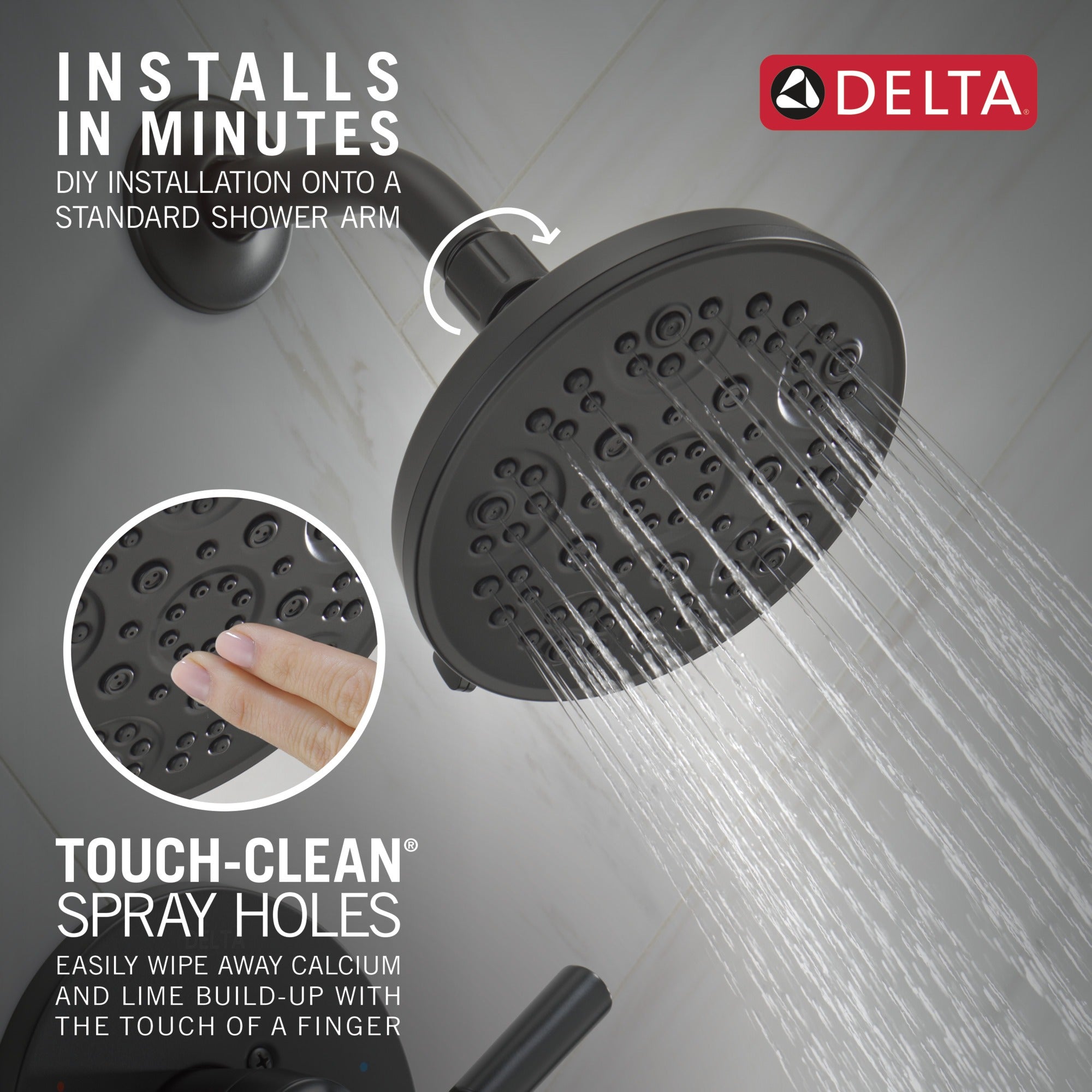 Delta Universal Showering Components Fixed 5-Setting Showerhead