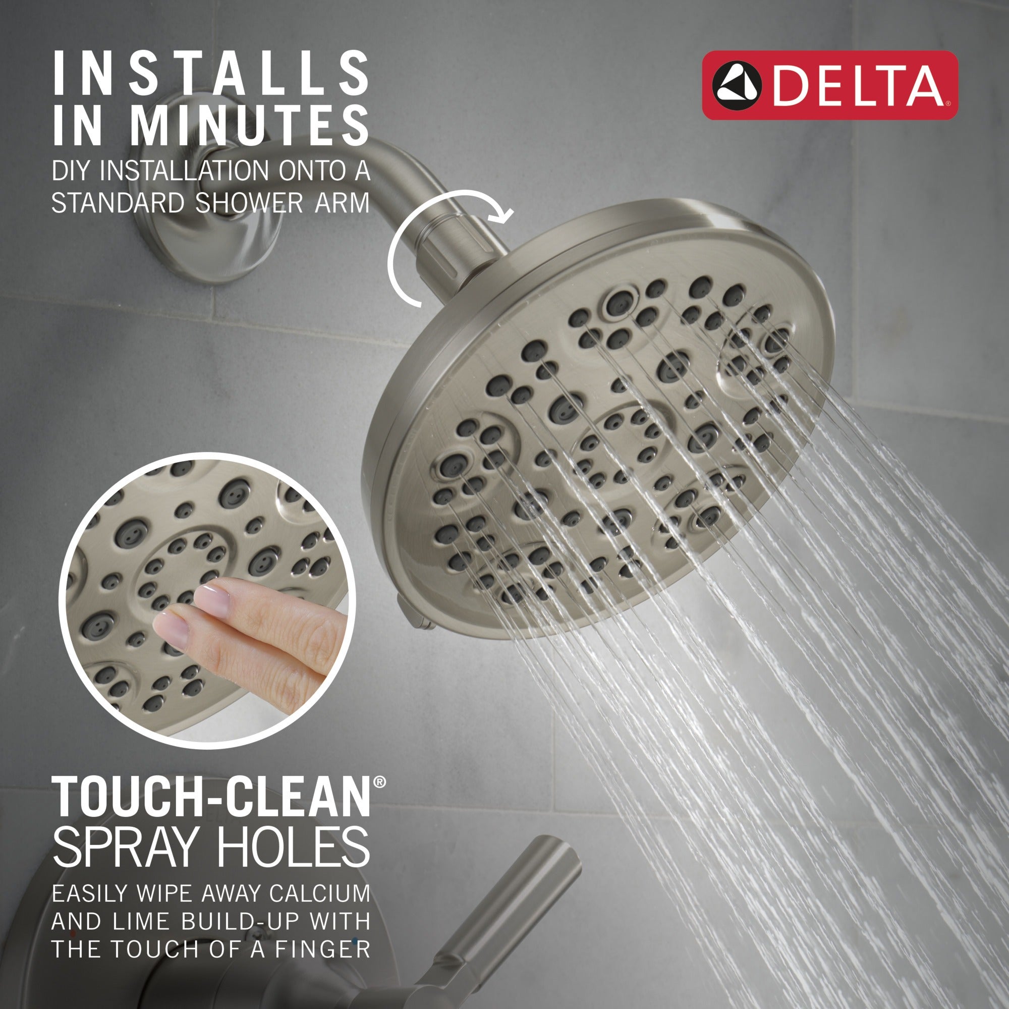 Delta Universal Showering Components Fixed 5-Setting Showerhead