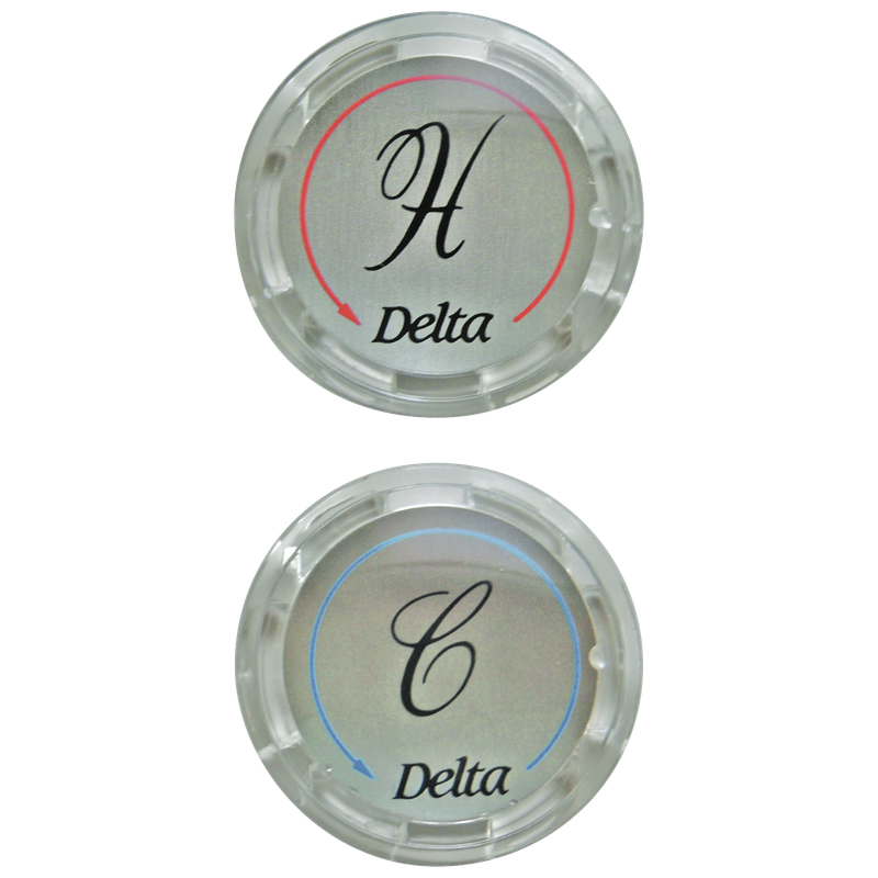 Delta Other Button Set - Hot / Cold - Clear