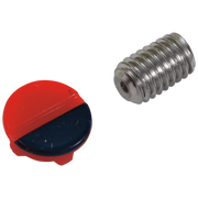 Delta Other Handle Set Screw & Button - Red & Blue