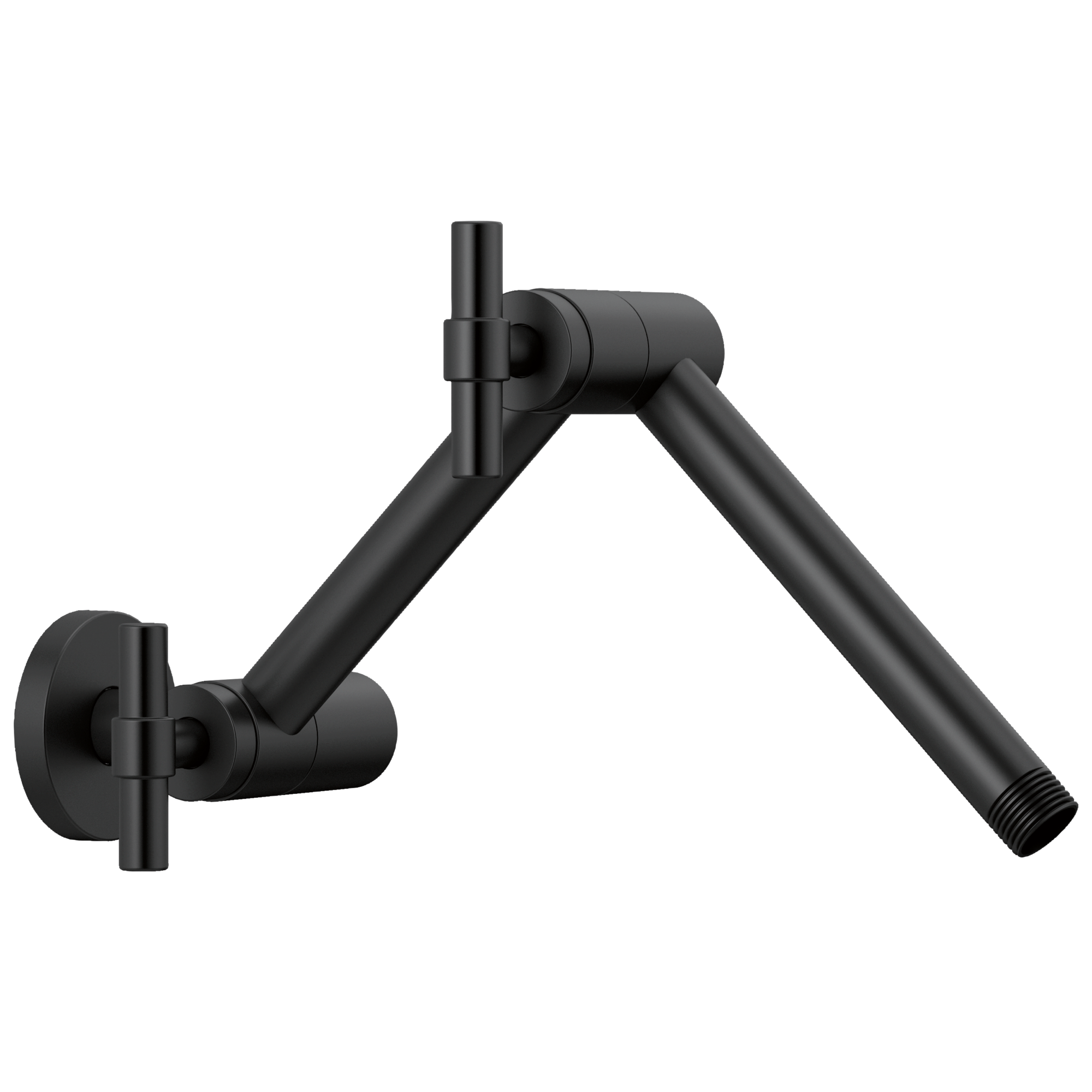 Brizo Essential™ Shower Linear Round Jointed Wall Mount Shower Arm And Flange