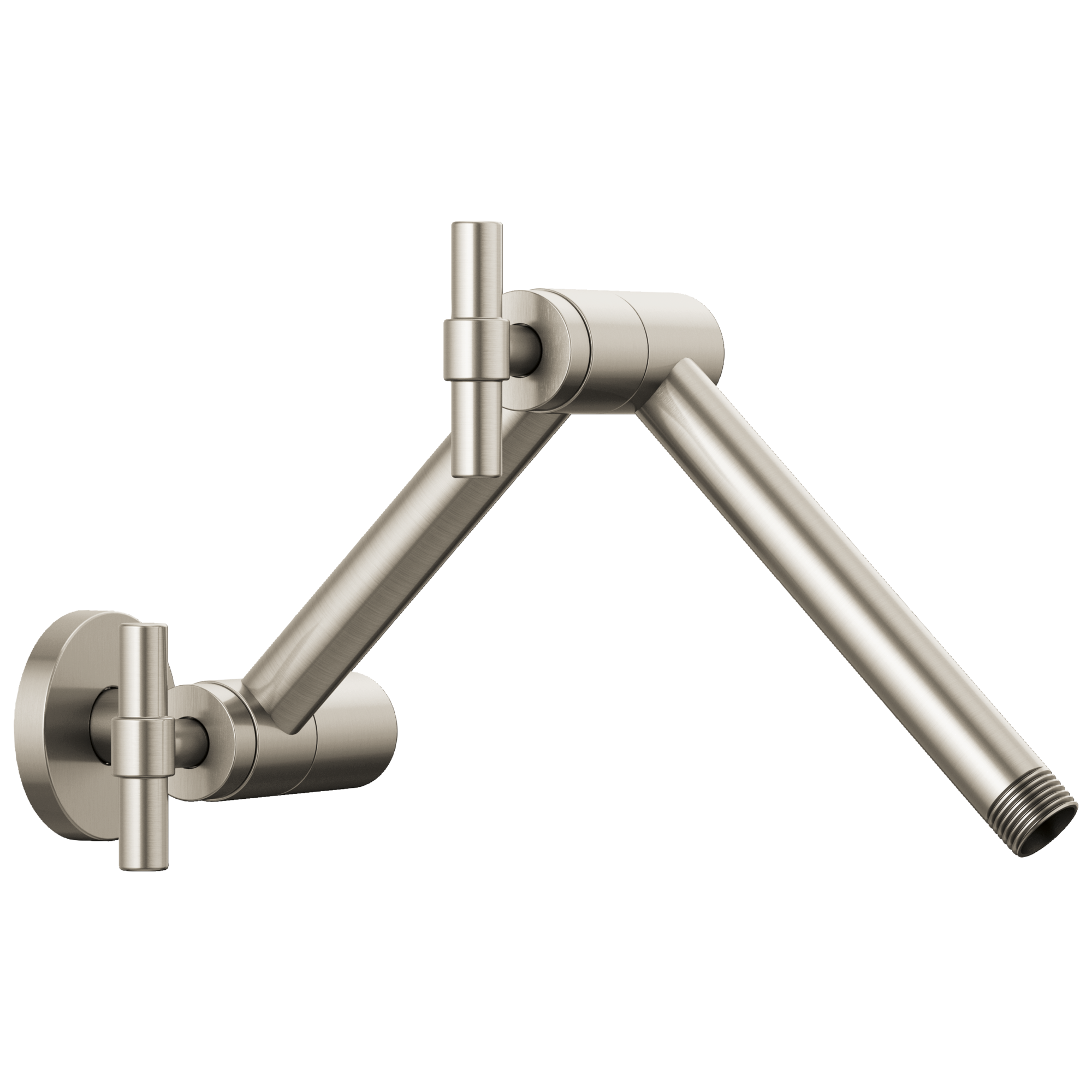 Brizo Essential™ Shower Linear Round Jointed Wall Mount Shower Arm And Flange