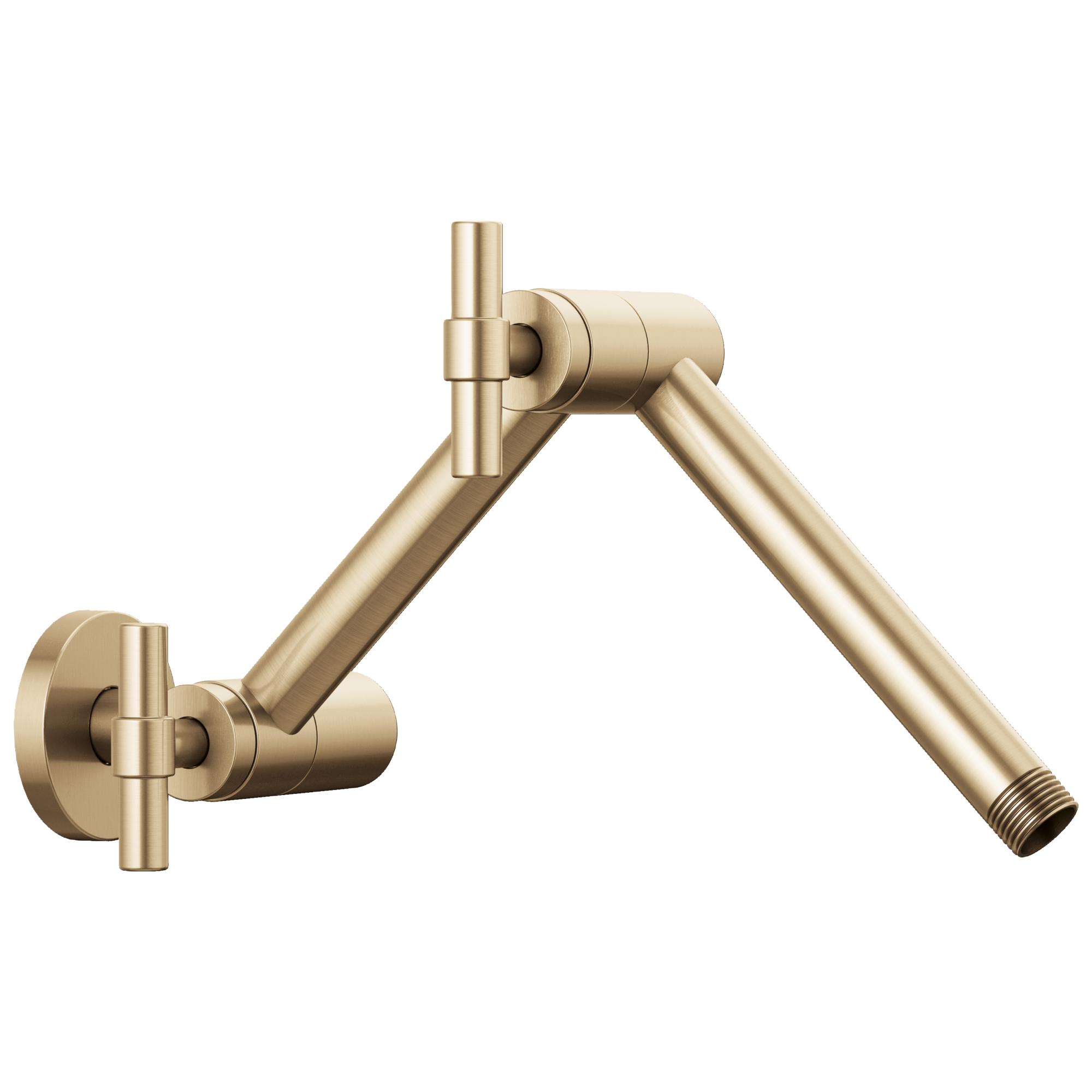 Brizo Essential™ Shower Linear Round Jointed Wall Mount Shower Arm And Flange