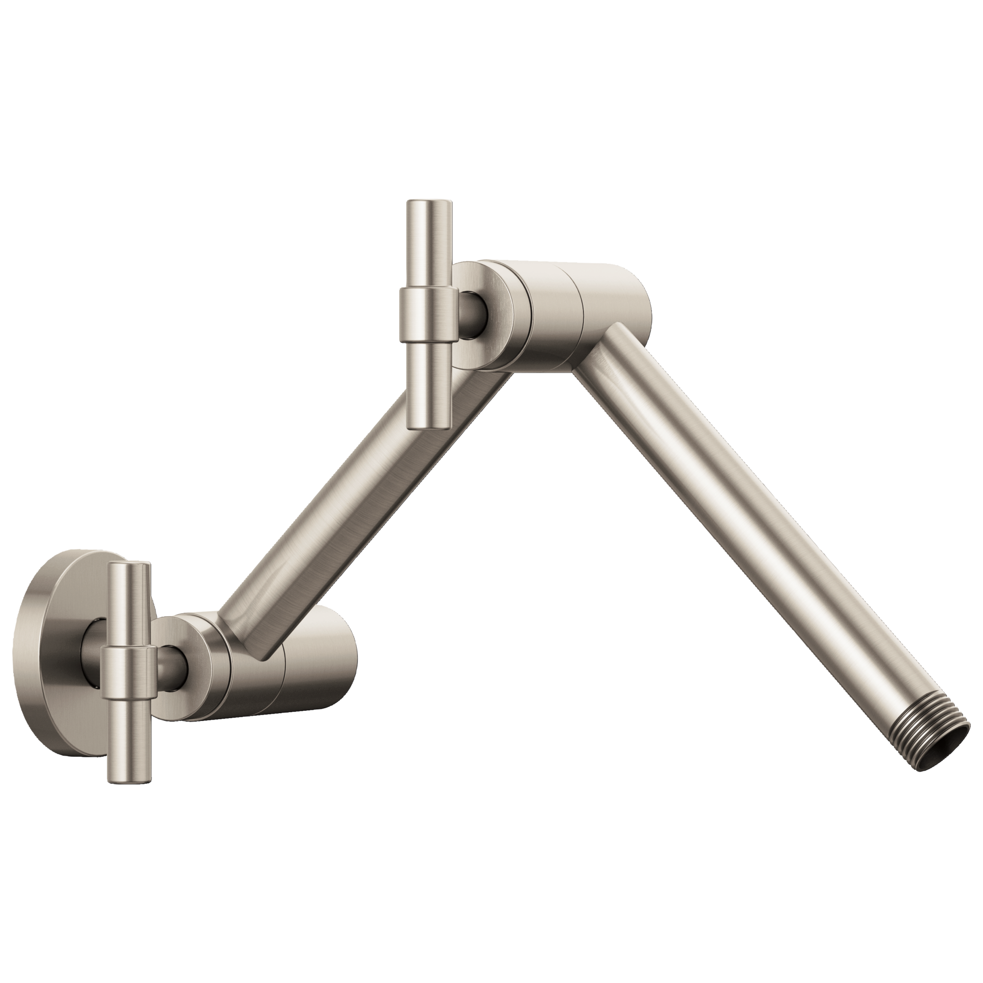 Brizo Essential™ Shower Linear Round Jointed Wall Mount Shower Arm And Flange