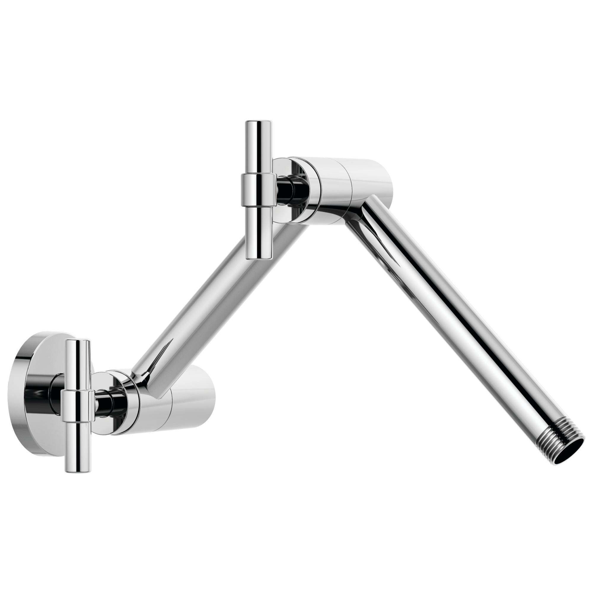 Brizo Essential™ Shower Linear Round Jointed Wall Mount Shower Arm And Flange