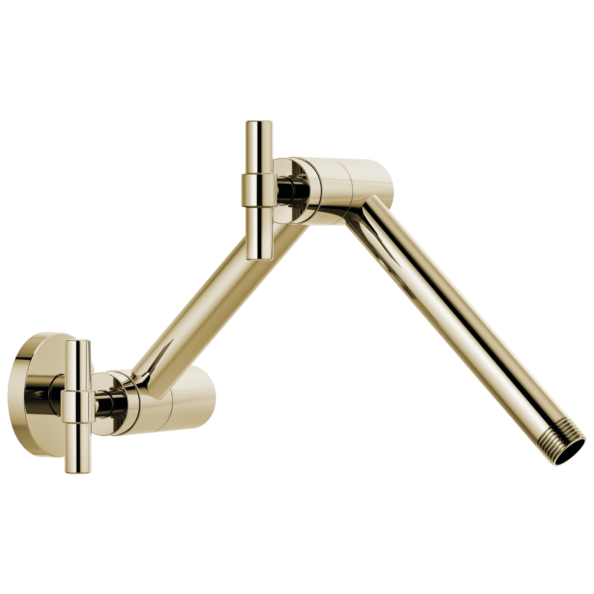 Brizo Essential™ Shower Linear Round Jointed Wall Mount Shower Arm And Flange