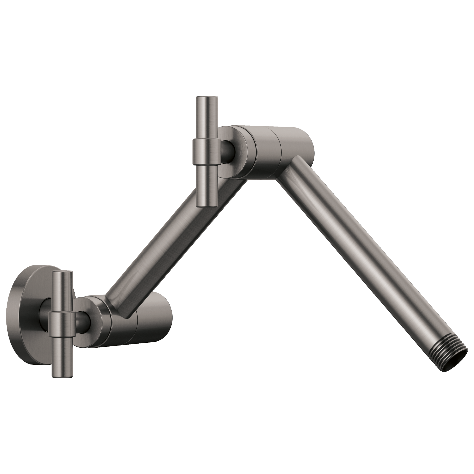 Brizo Essential™ Shower Linear Round Jointed Wall Mount Shower Arm And Flange