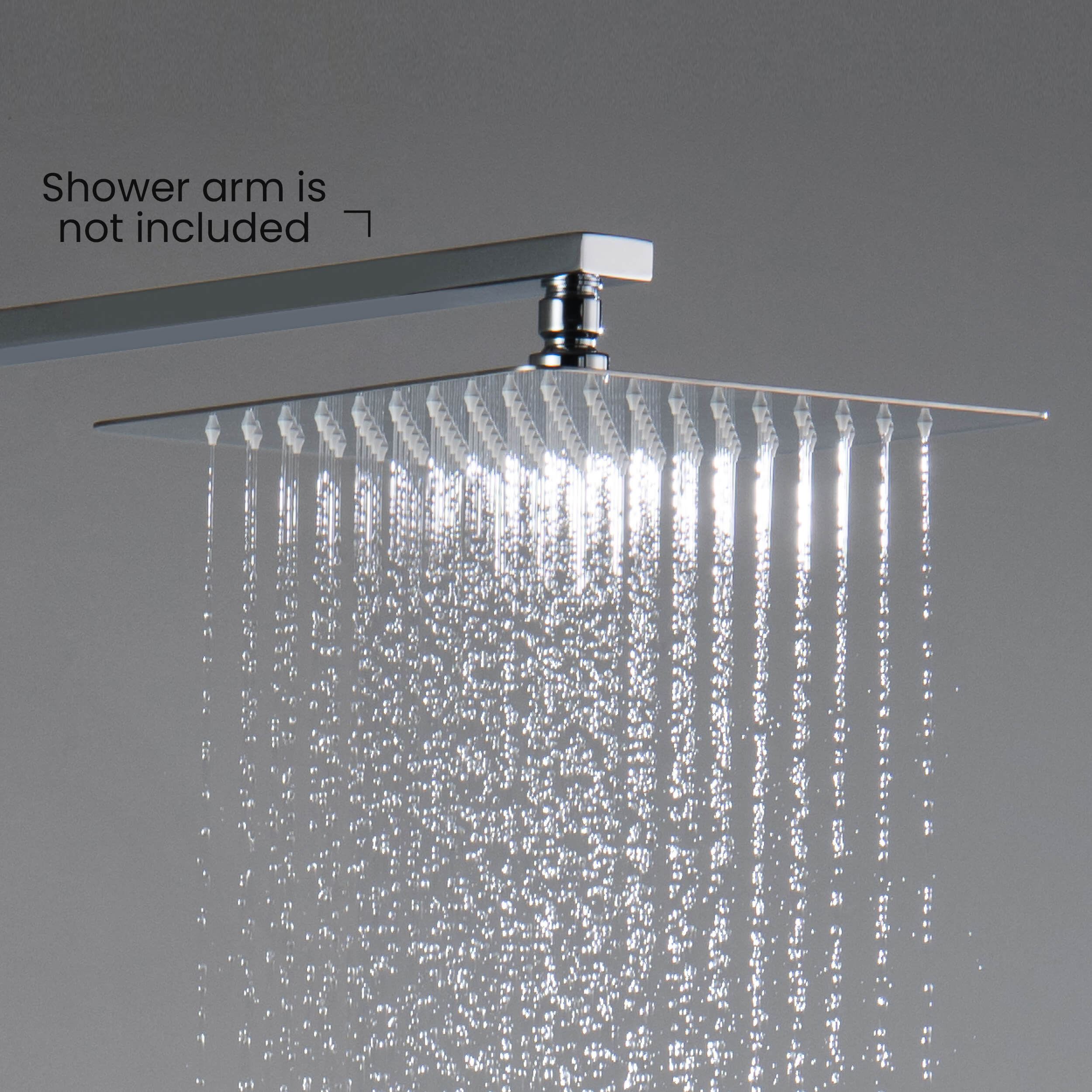 Quadra 10" Metal Rain Shower Head 2mm Ultra Thin Profile