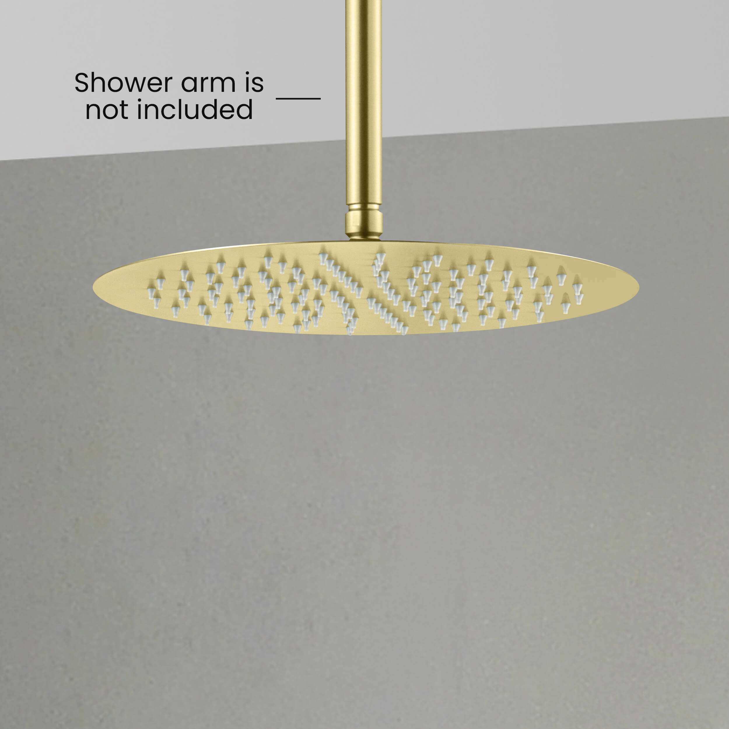Halo 12" Metal Rain Shower Head 2mm Ultra Thin Profile