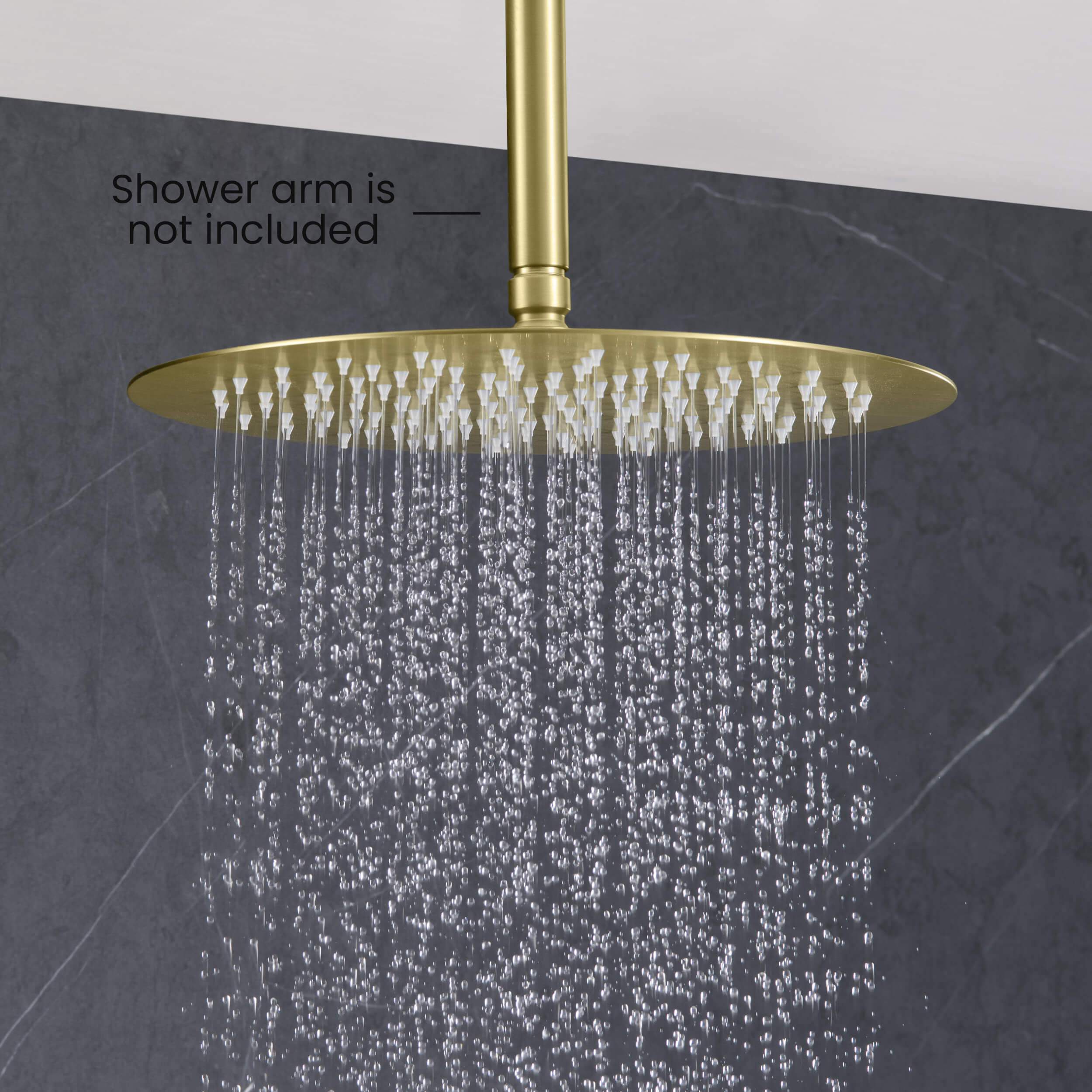 Halo 12" Metal Rain Shower Head 2mm Ultra Thin Profile