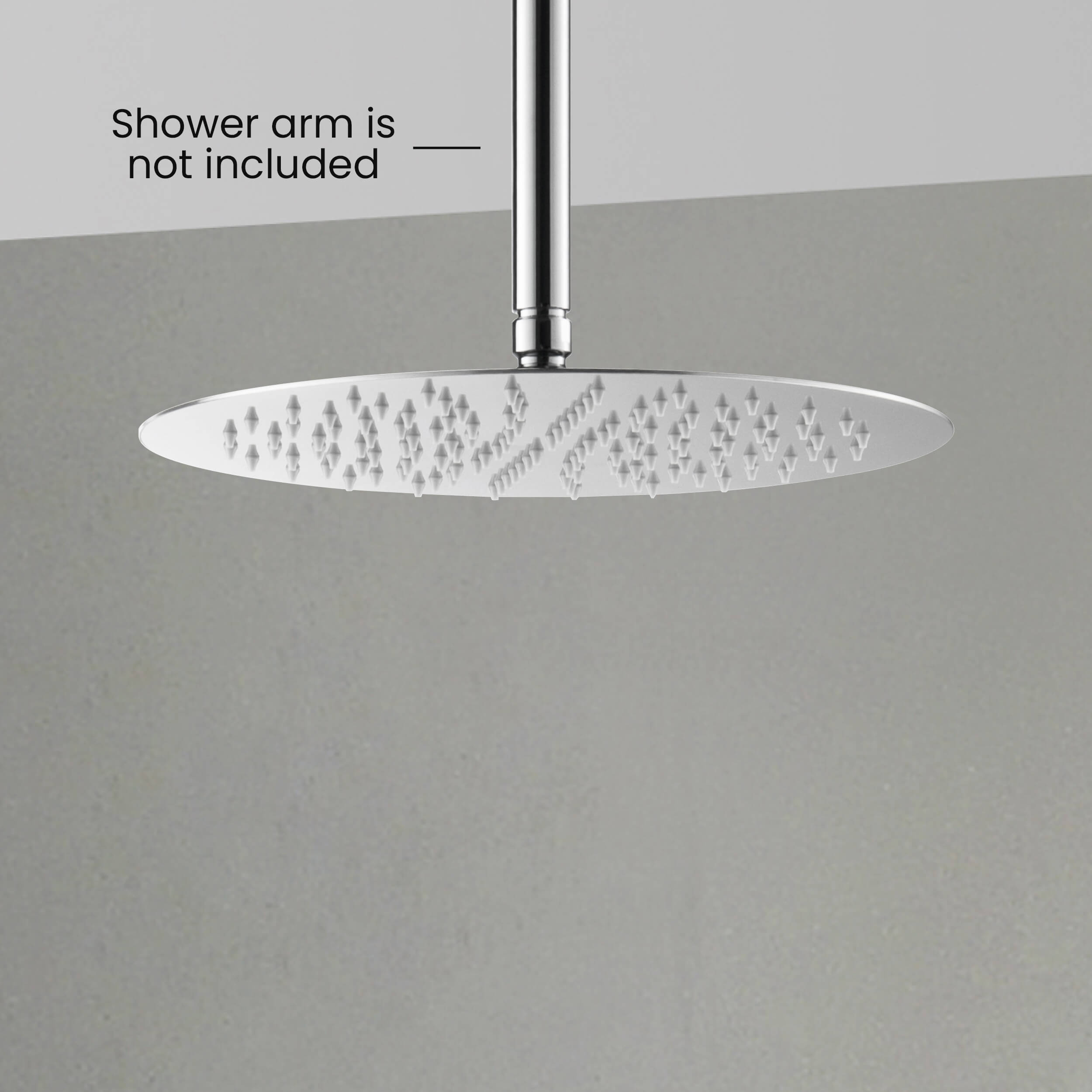 Halo 12" Metal Rain Shower Head 2mm Ultra Thin Profile