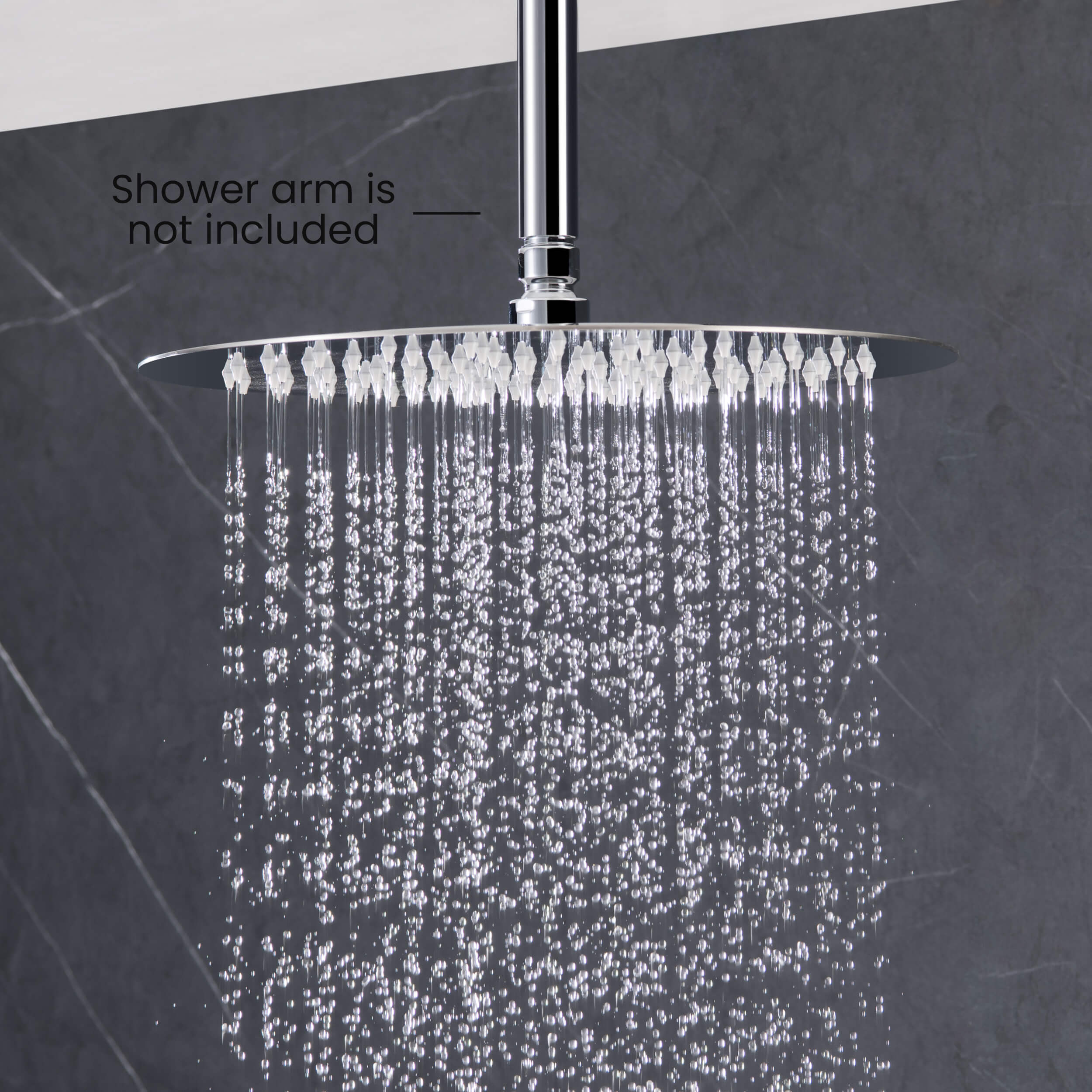 Halo 12" Metal Rain Shower Head 2mm Ultra Thin Profile