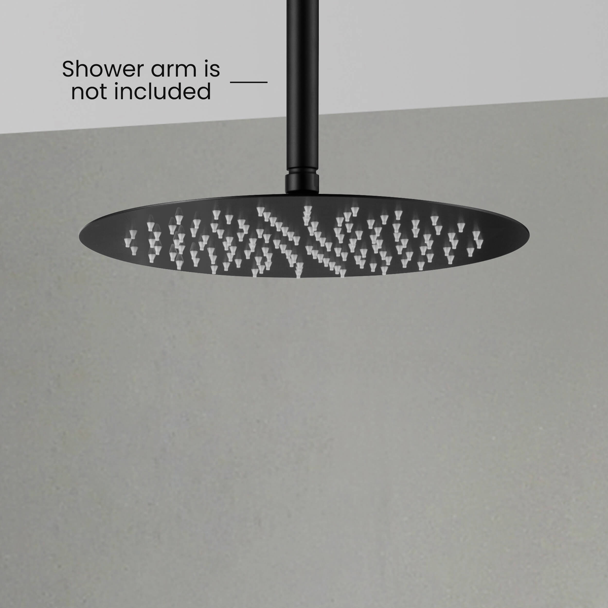 Halo 12" Metal Rain Shower Head 2mm Ultra Thin Profile