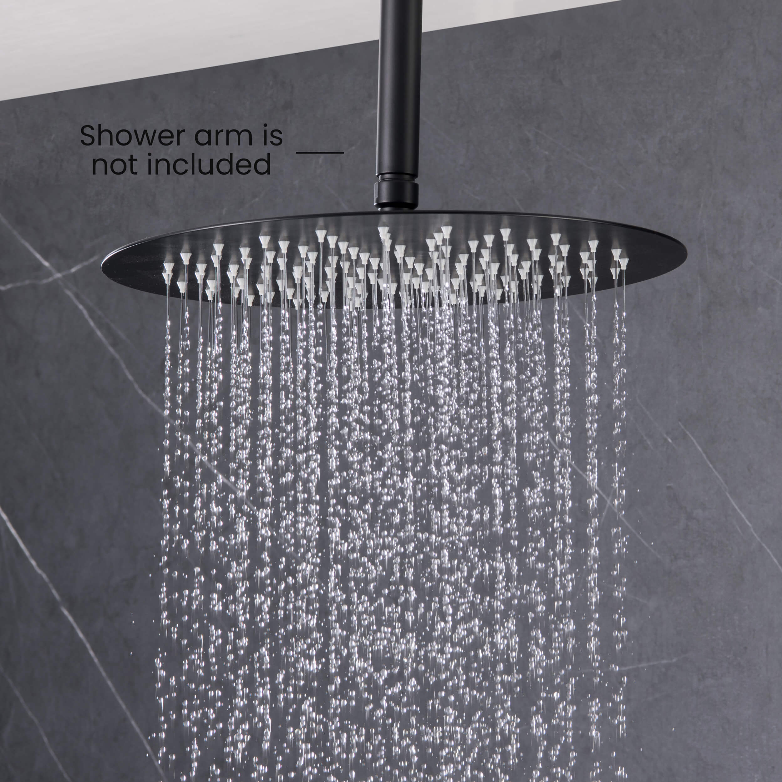 Halo 12" Metal Rain Shower Head 2mm Ultra Thin Profile