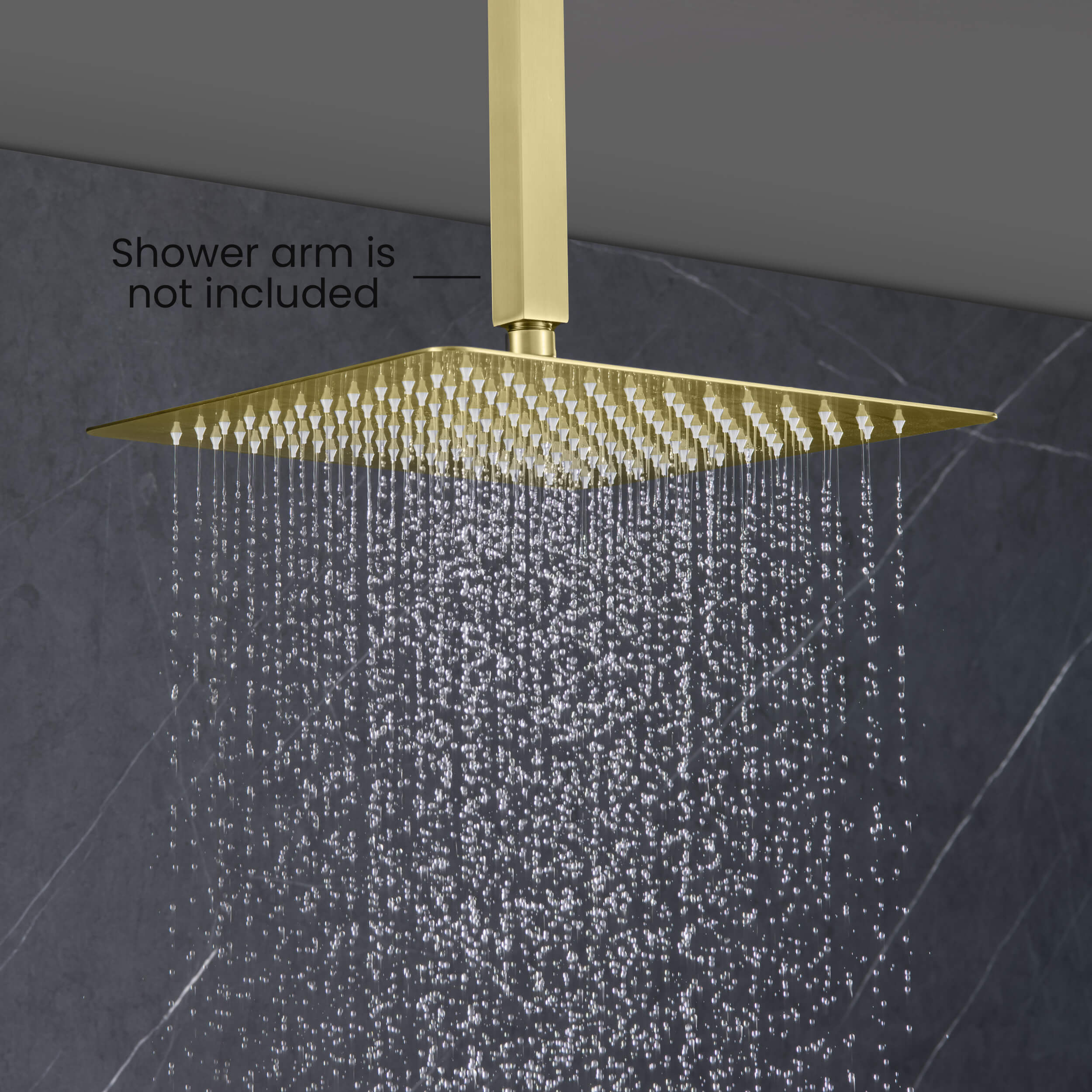 Quadra 12" Metal Rain Shower Head 2mm Ultra Thin Profile