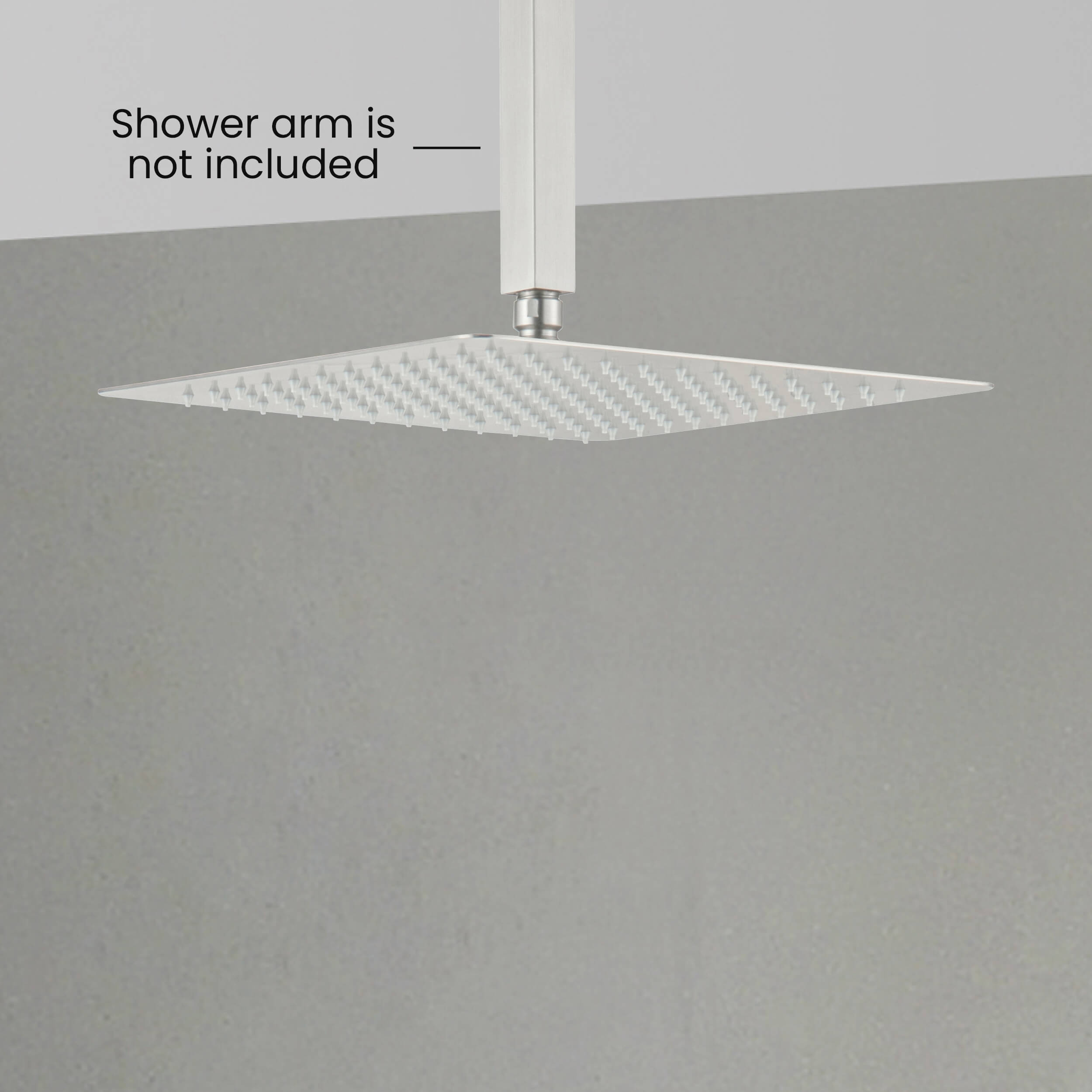 Quadra 12" Metal Rain Shower Head 2mm Ultra Thin Profile