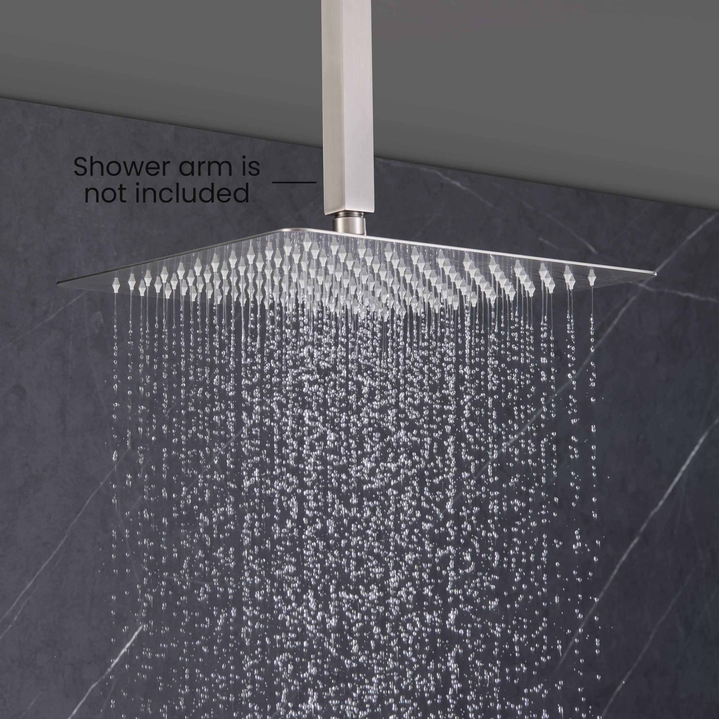 Quadra 12" Metal Rain Shower Head 2mm Ultra Thin Profile