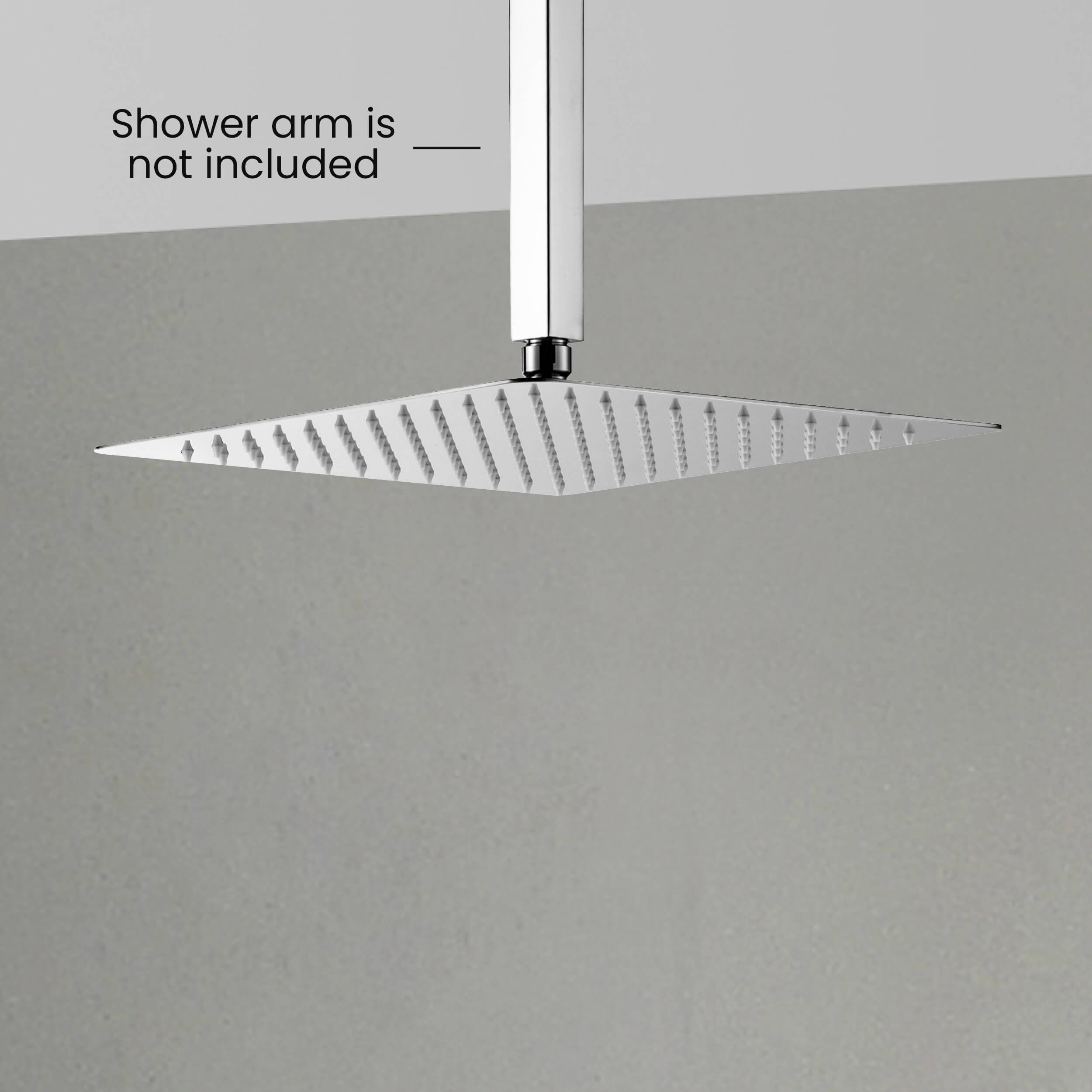 Quadra 12" Metal Rain Shower Head 2mm Ultra Thin Profile