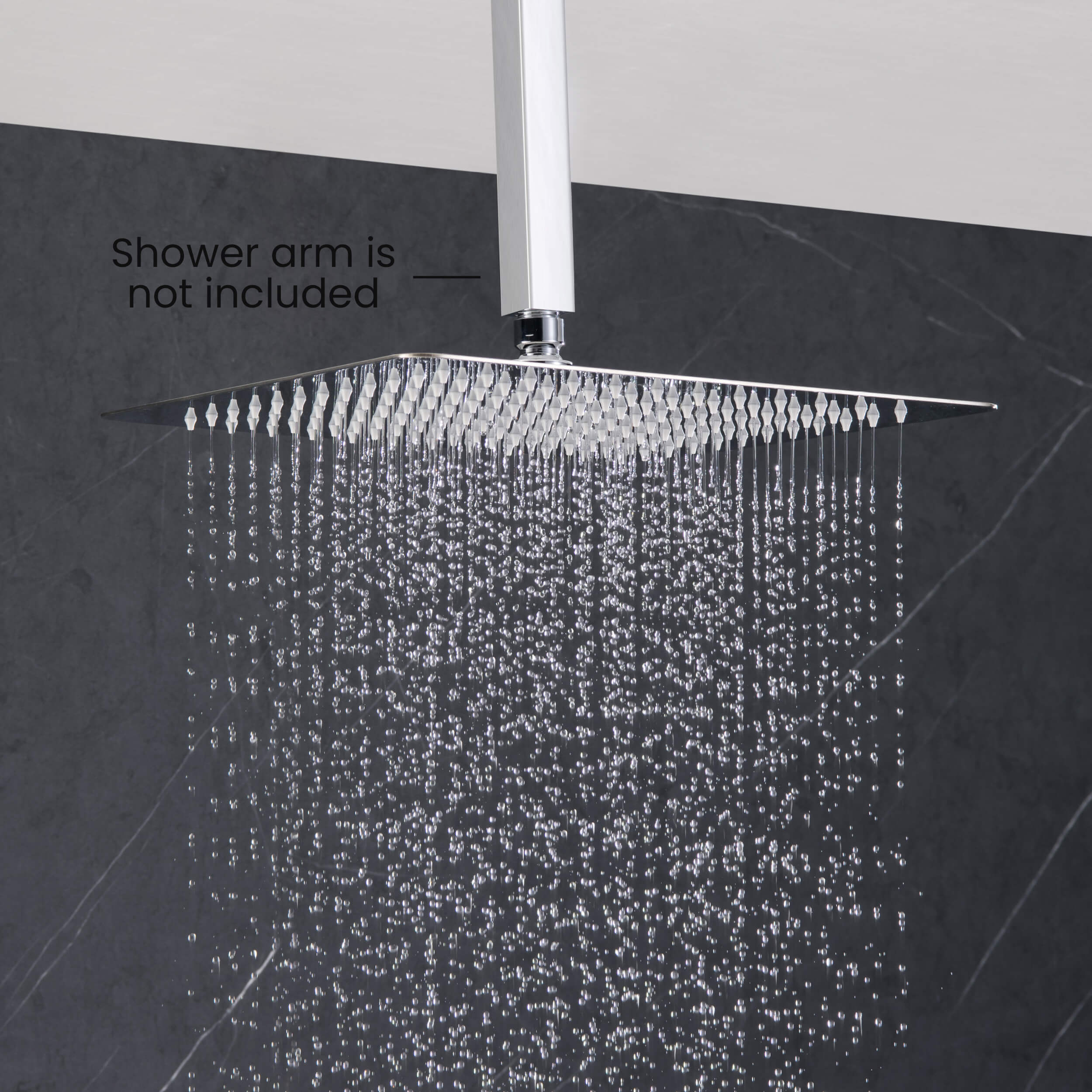 Quadra 12" Metal Rain Shower Head 2mm Ultra Thin Profile