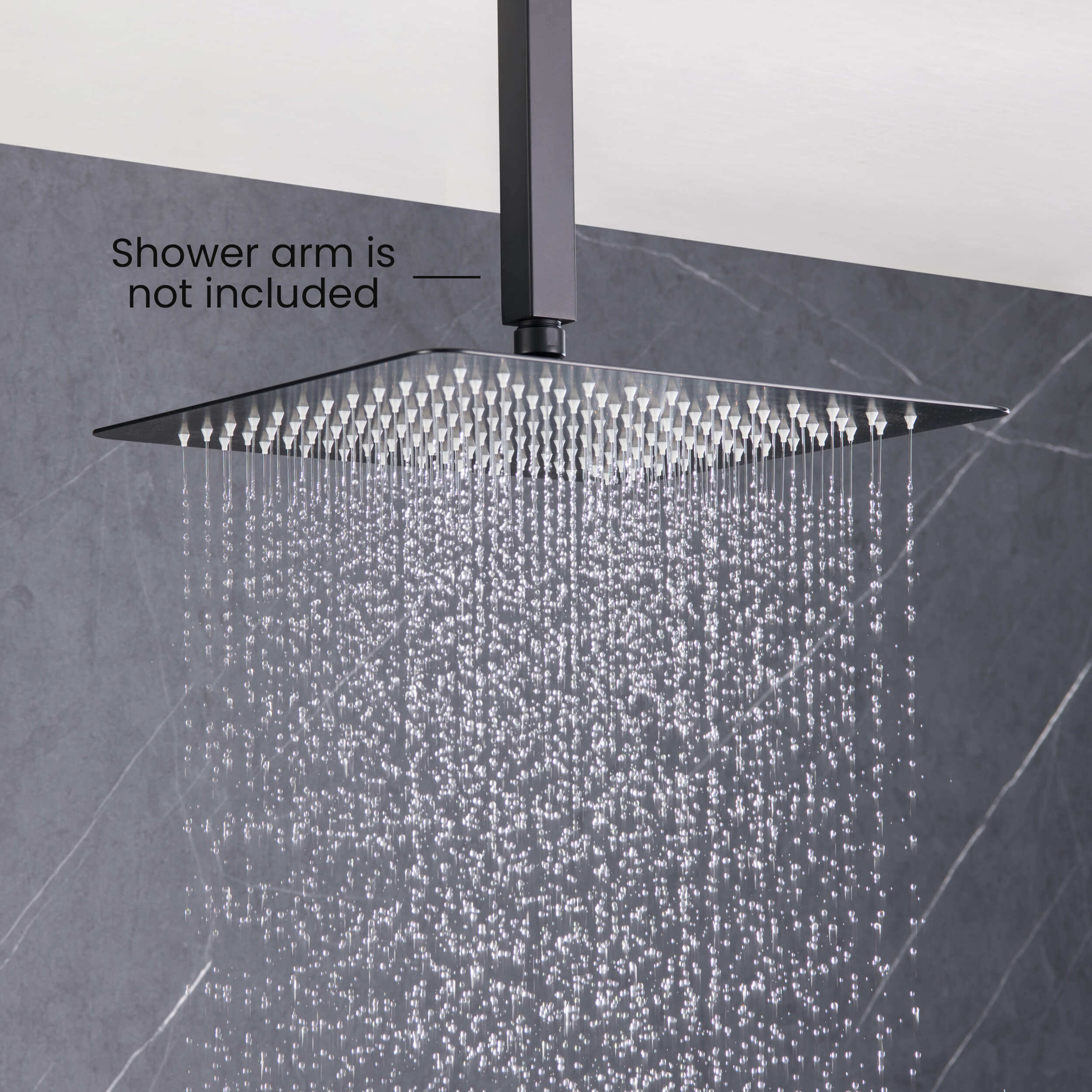 Quadra 12" Metal Rain Shower Head 2mm Ultra Thin Profile