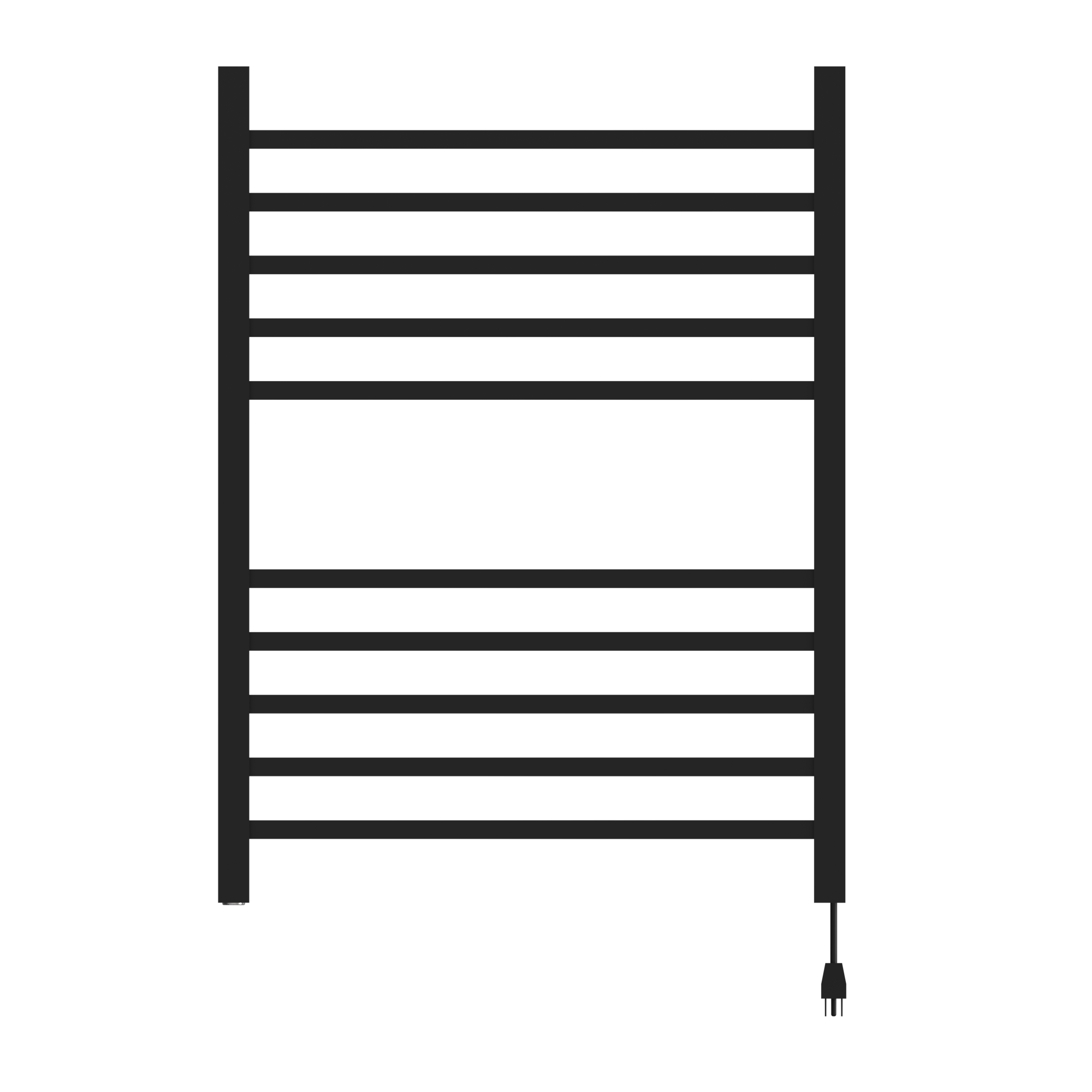 Amba Radiant Square Hardwired + Plug-in Combo 10 Bar Towel Warmer