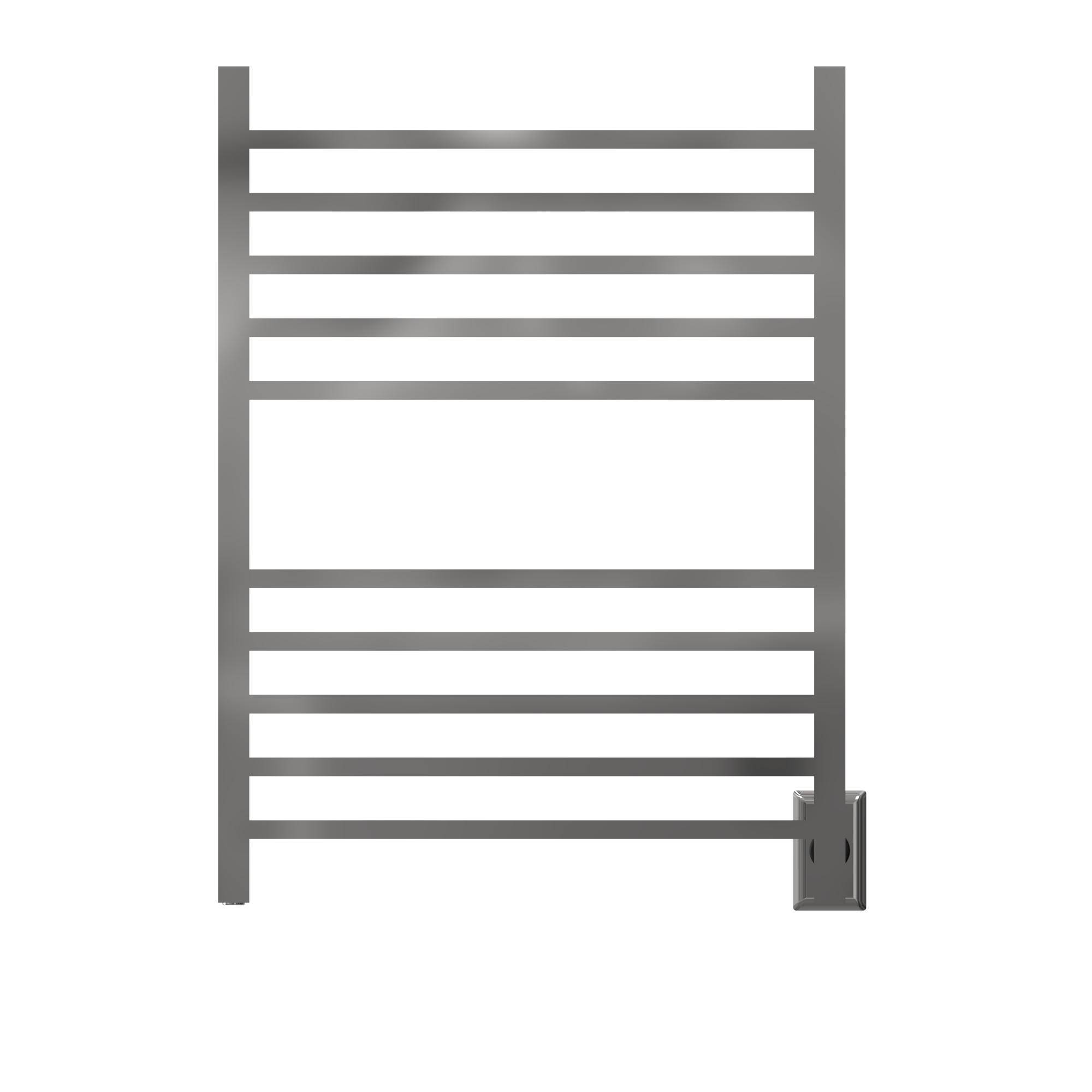 Amba Radiant Square Hardwired + Plug-in Combo 10 Bar Towel Warmer
