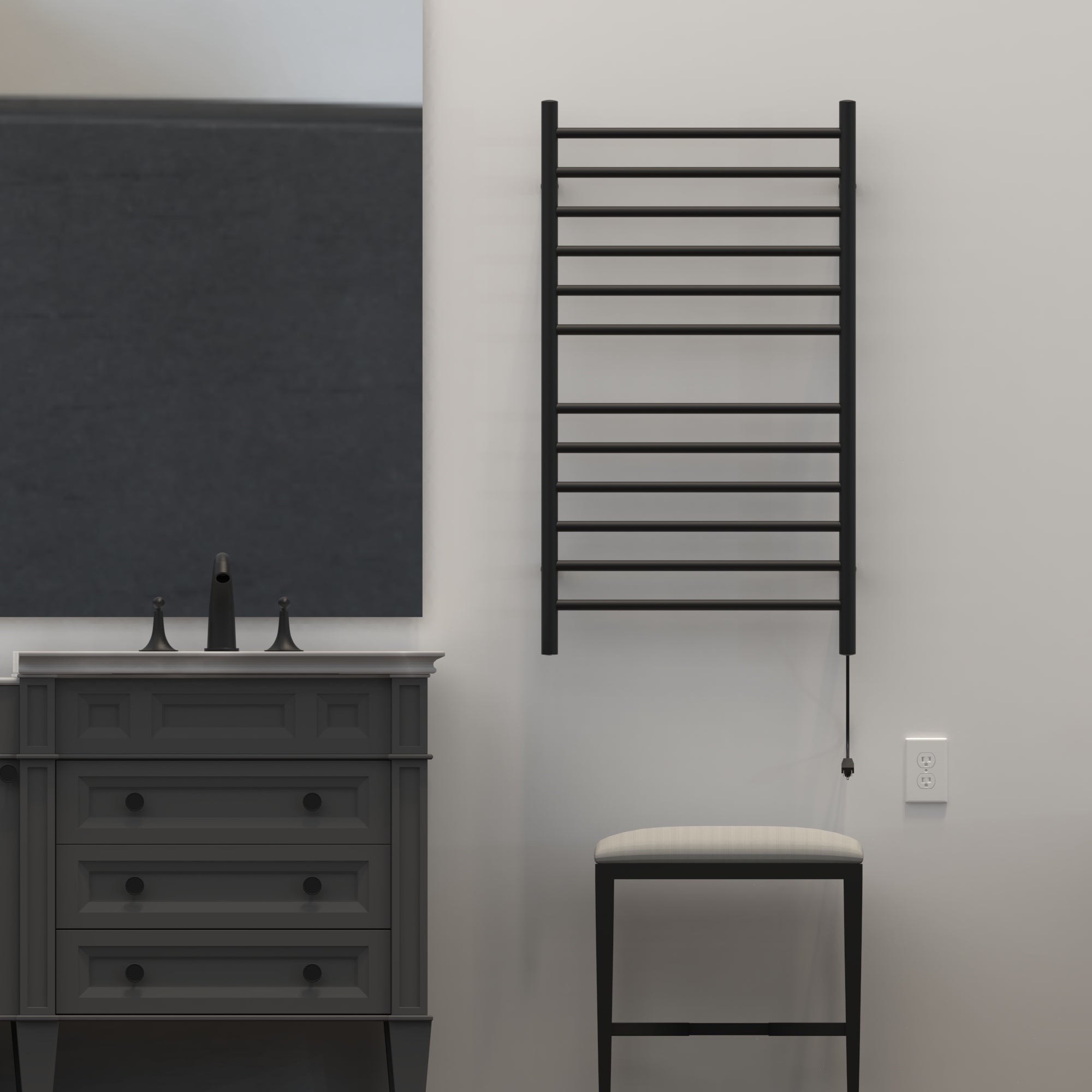 Amba Radiant Large 12-Bar Plug-In and Hardwired Towel Warmer