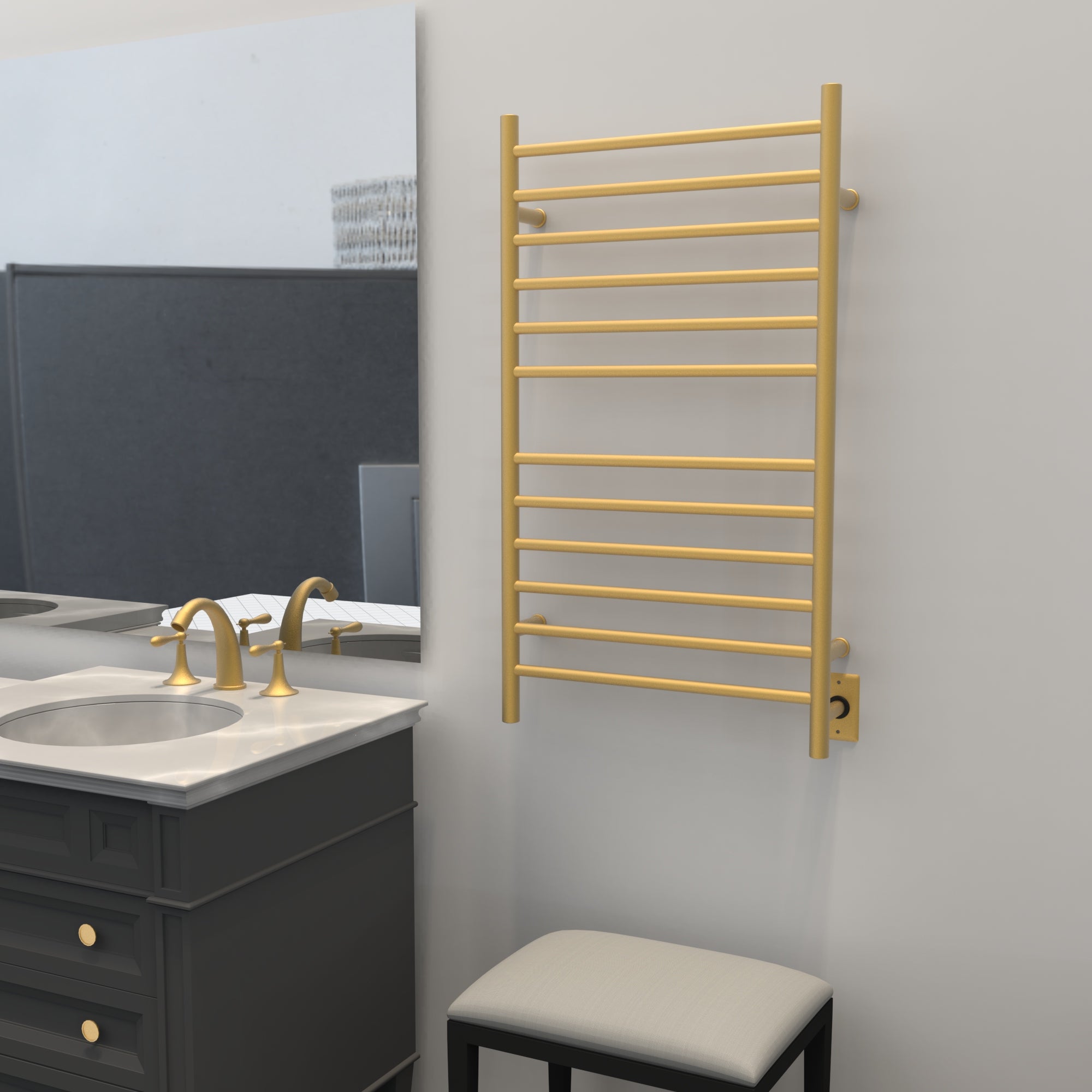 Amba Radiant Large 12-Bar Plug-In and Hardwired Towel Warmer