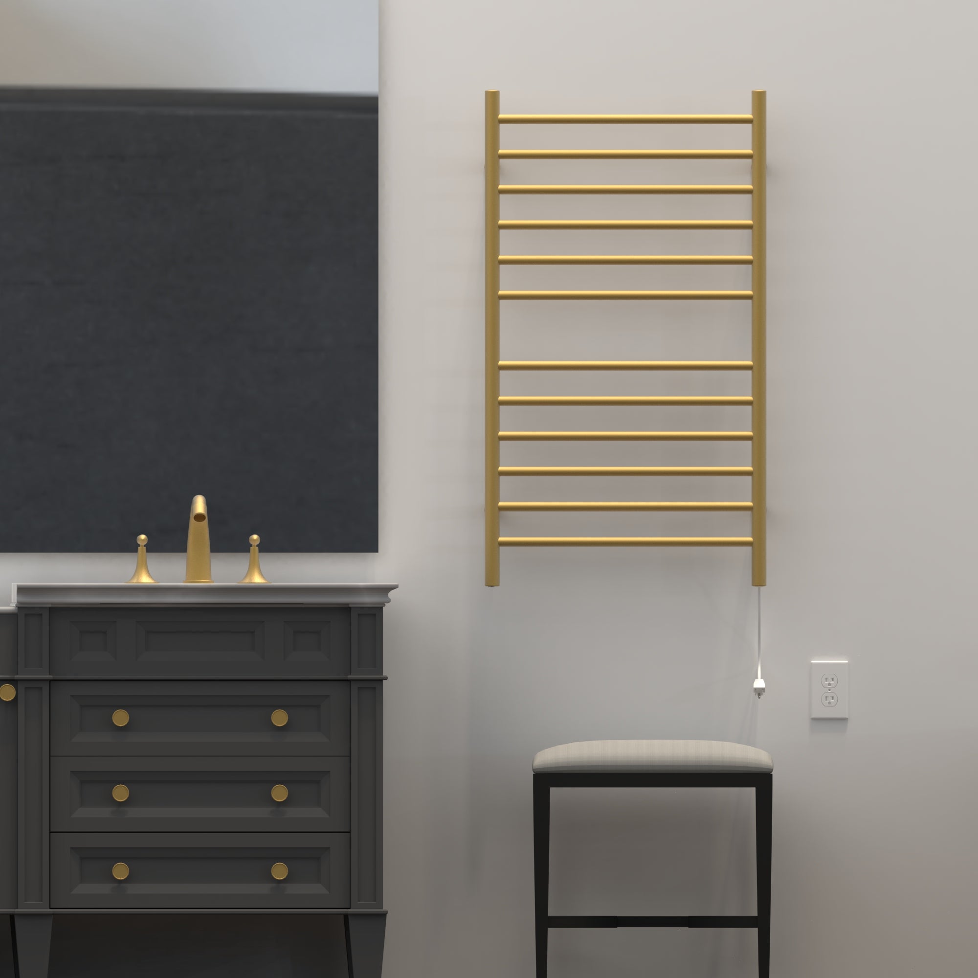Amba Radiant Large 12-Bar Plug-In and Hardwired Towel Warmer