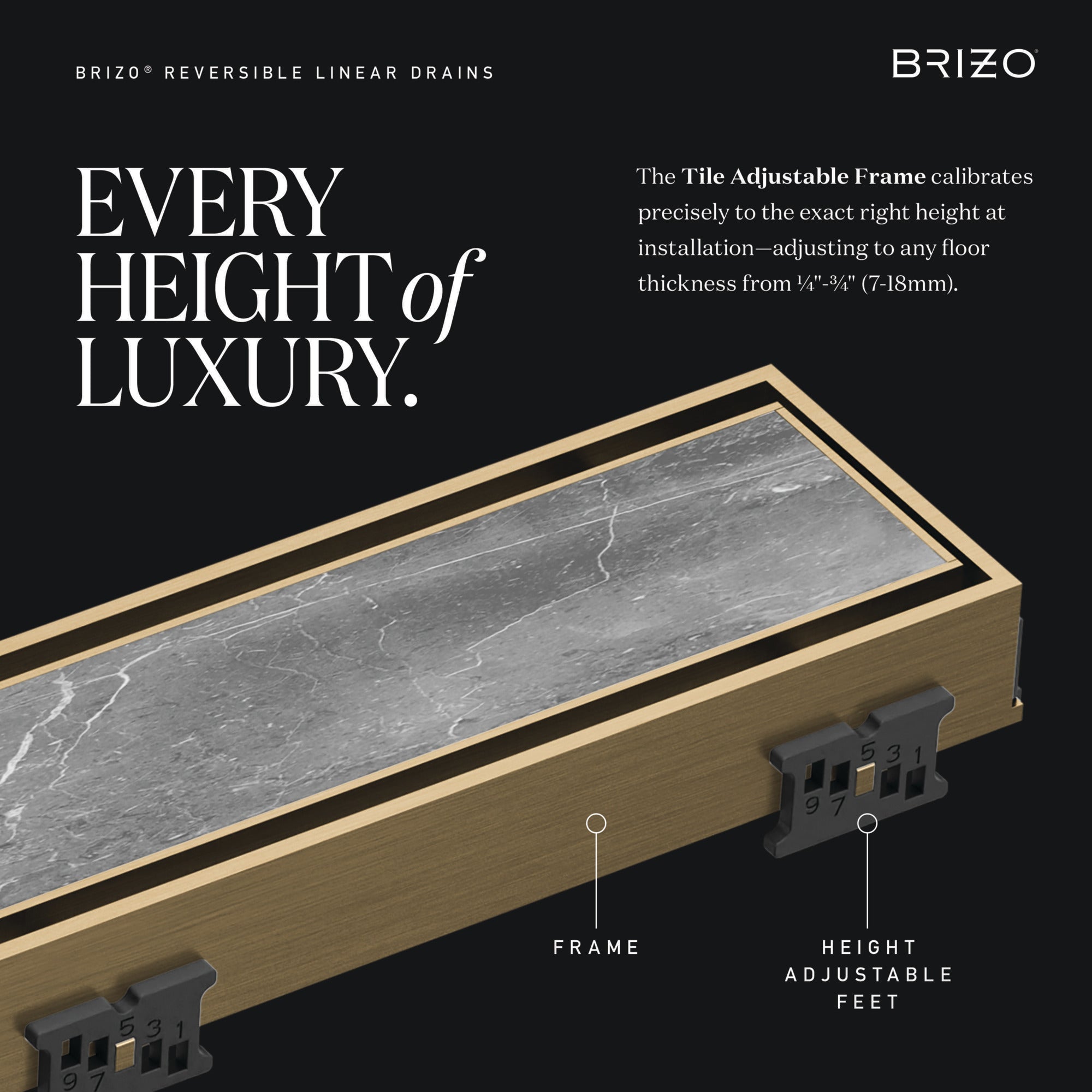 Brizo Other 48" Reversible Linear Shower Drain