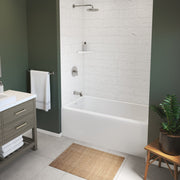 Maax Rubix 6032 AFR Acrylic Alcove Bathtub with Linear Overflow