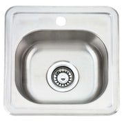 Fine Fixtures S202 15x15 Stainless Steel Top-Mount Single Bowl Sink