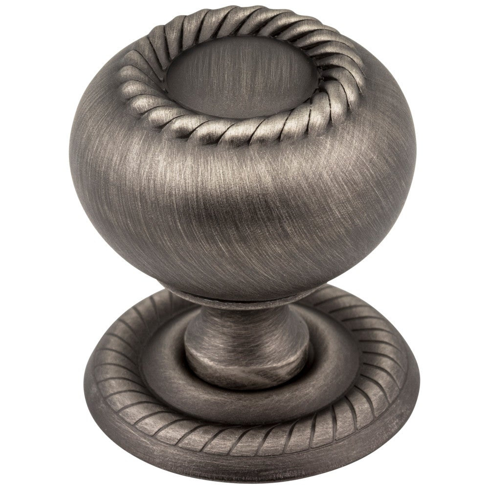 Hardware Resources 1-1/4" Diameter Satin Nickel Rope Rhodes Cabinet Knob