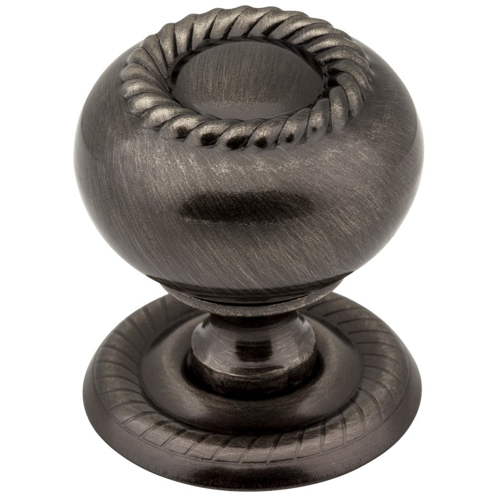 Hardware Resources 1-1/4" Diameter Satin Nickel Rope Rhodes Cabinet Knob