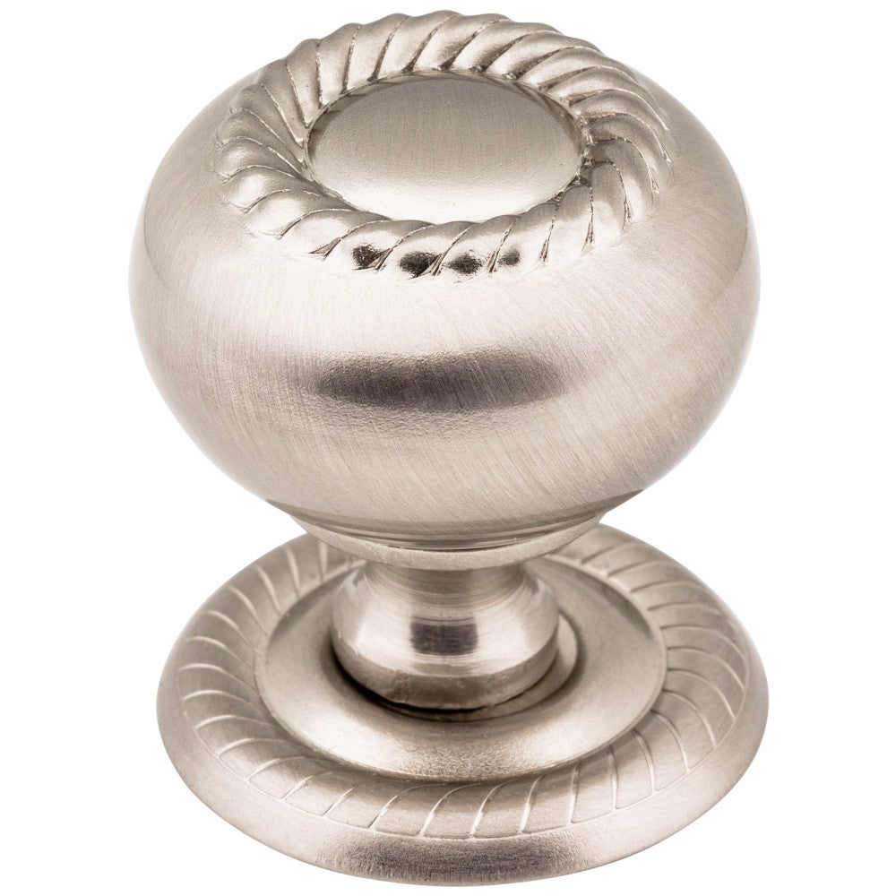 Hardware Resources 1-1/4" Diameter Satin Nickel Rope Rhodes Cabinet Knob