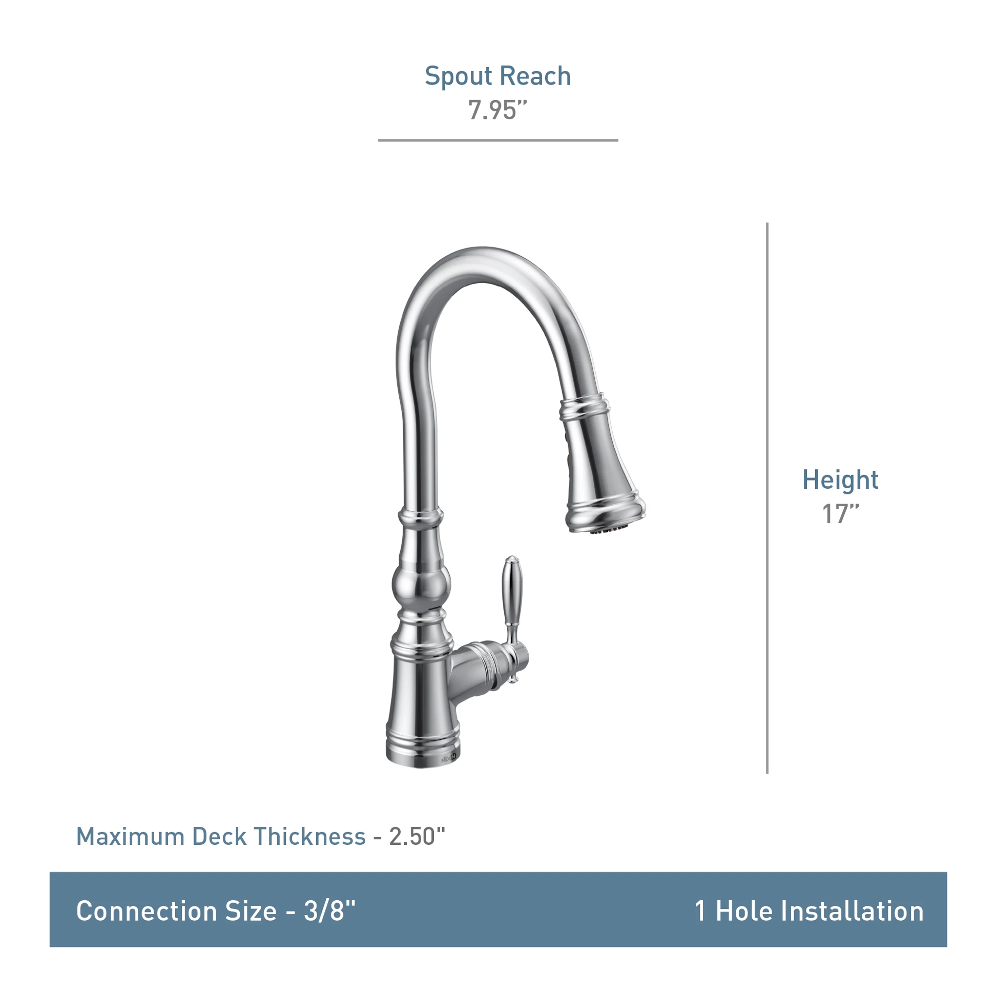 Moen S73004 Weymouth One-Handle High Arc Pulldown Kitchen Faucet