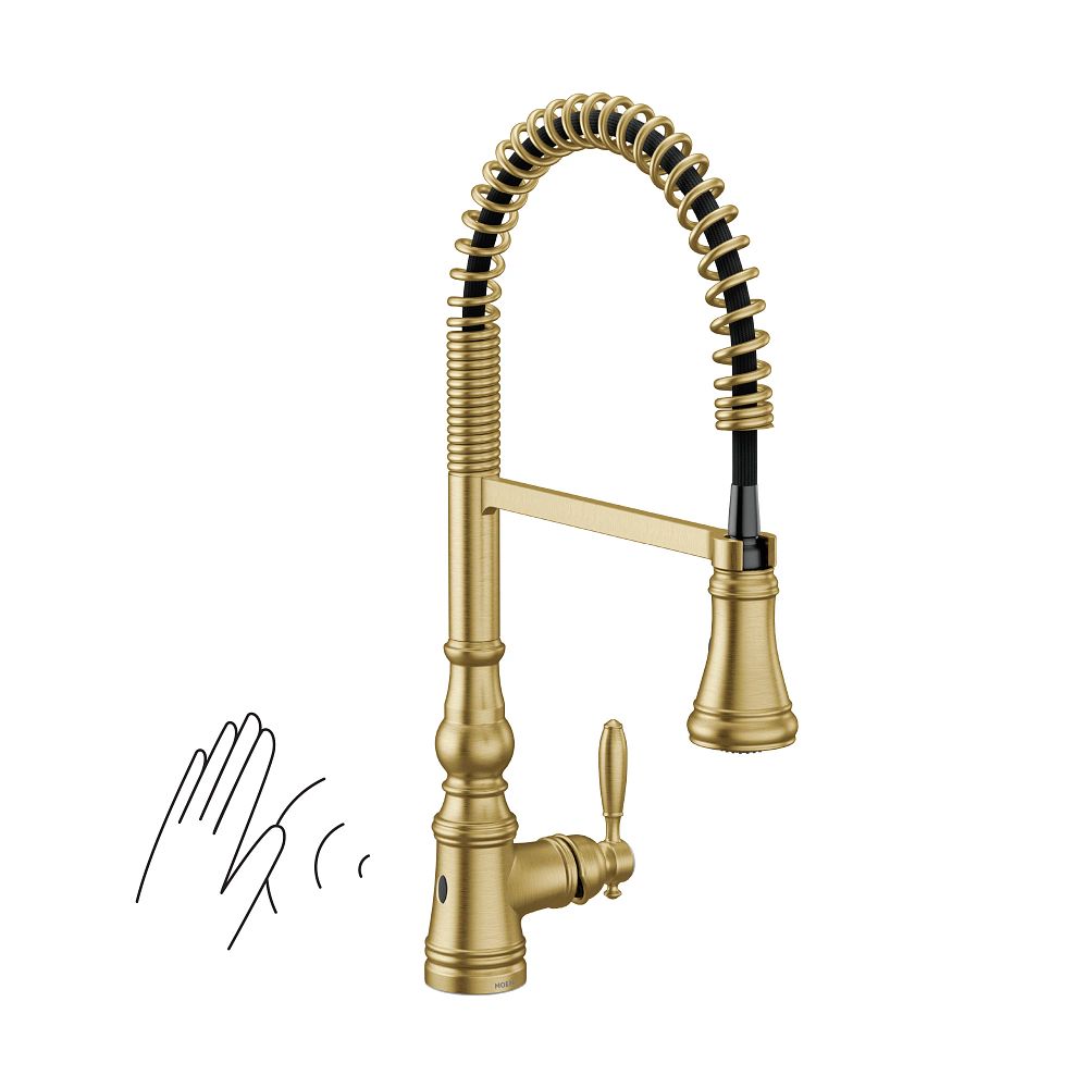 Weymouth MotionSense Wave One-Handle Pre-Rinse Spring Touchless Kitchen Faucet