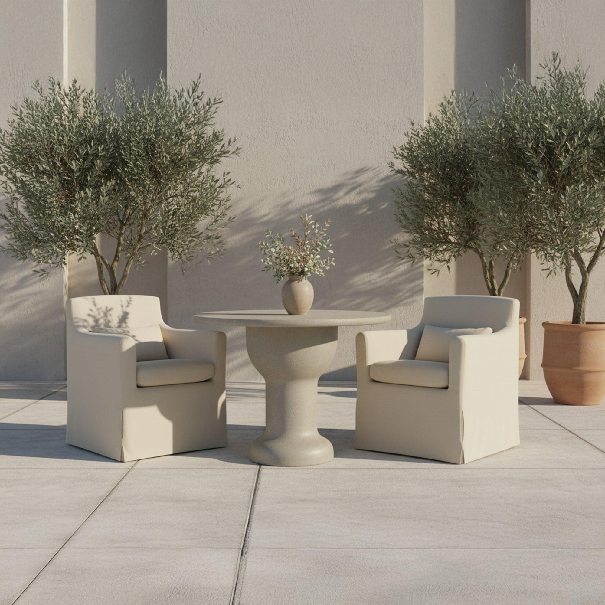 Moes Magnolia Outdoor Café Table Cream SC-1003-05-0