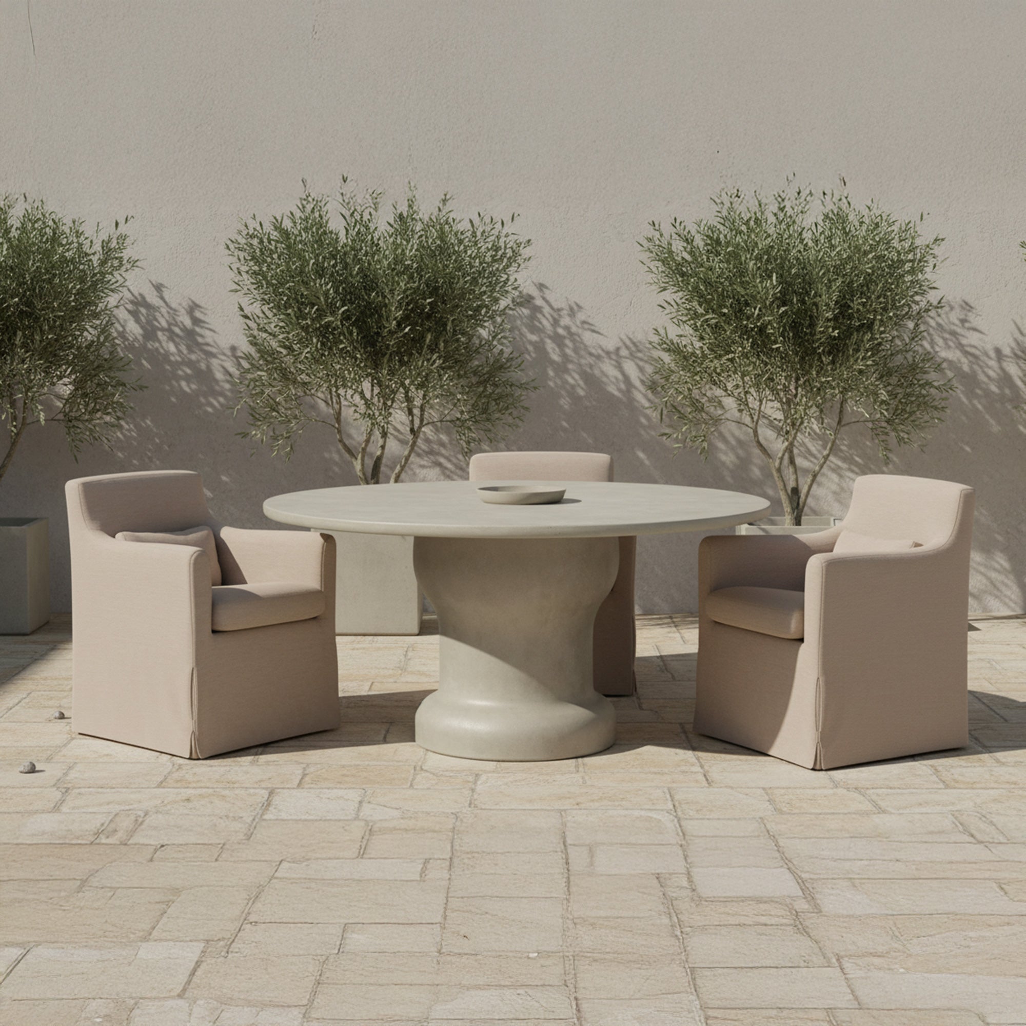 Moes Magnolia Outdoor Dining Table Cream SC-1004-05-0