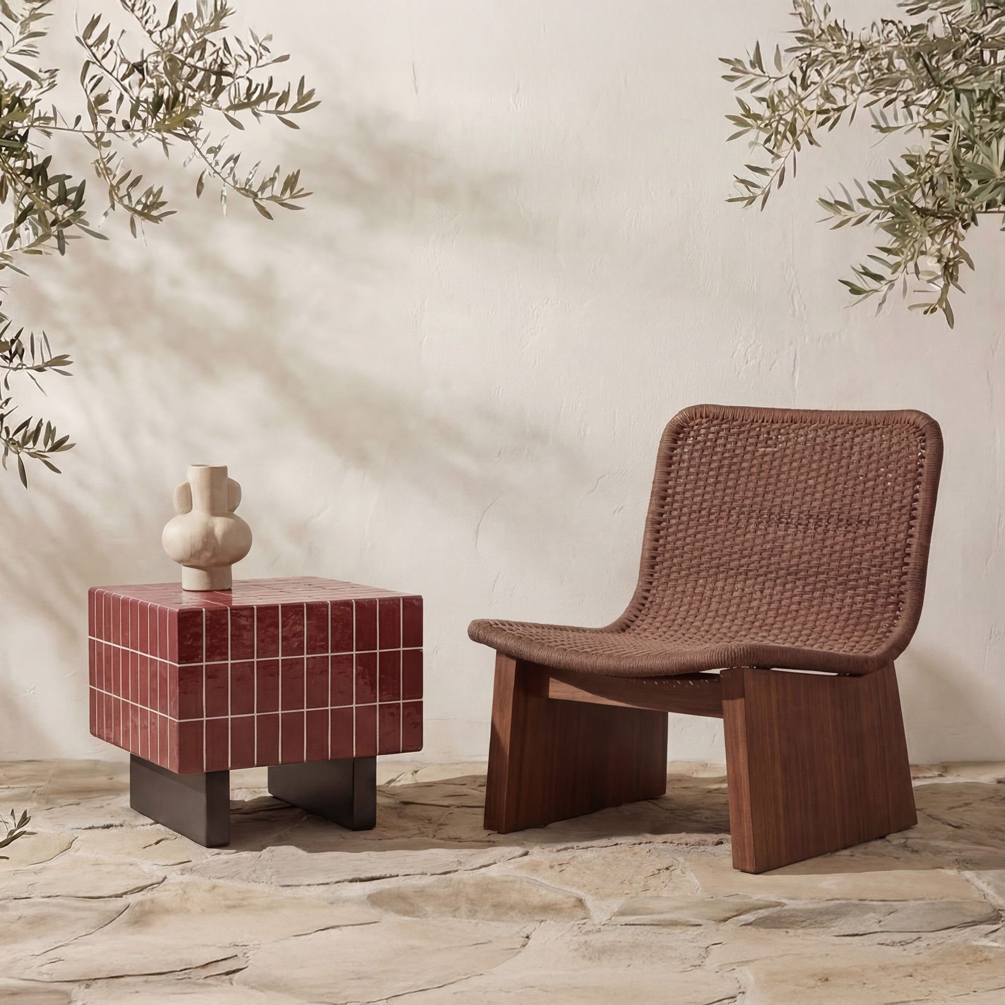 Moes Farren Outdoor Side Table Brown SC-1007-03