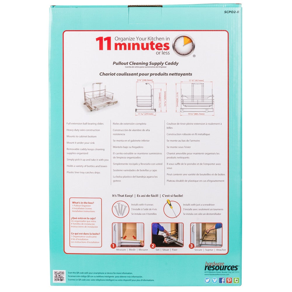 Hardware Resources Cleaning Supply Caddy Pullout
