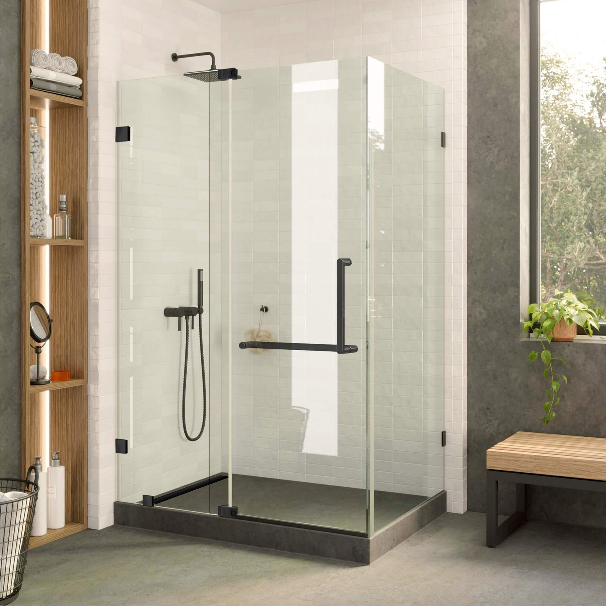 Shower Enclosure Hinged Frameless