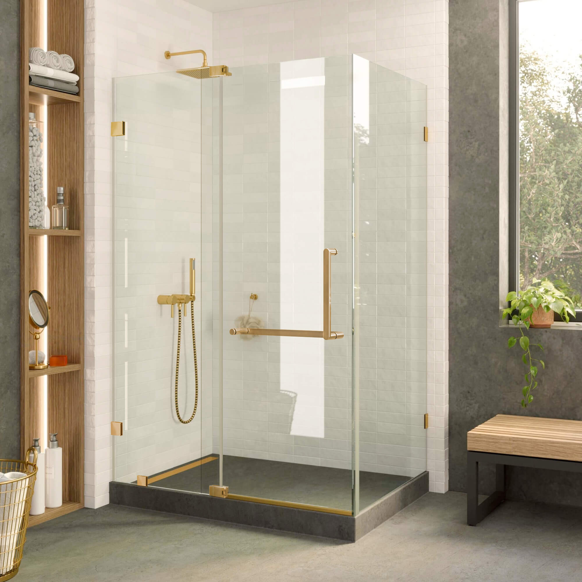 Shower Enclosure Hinged Frameless