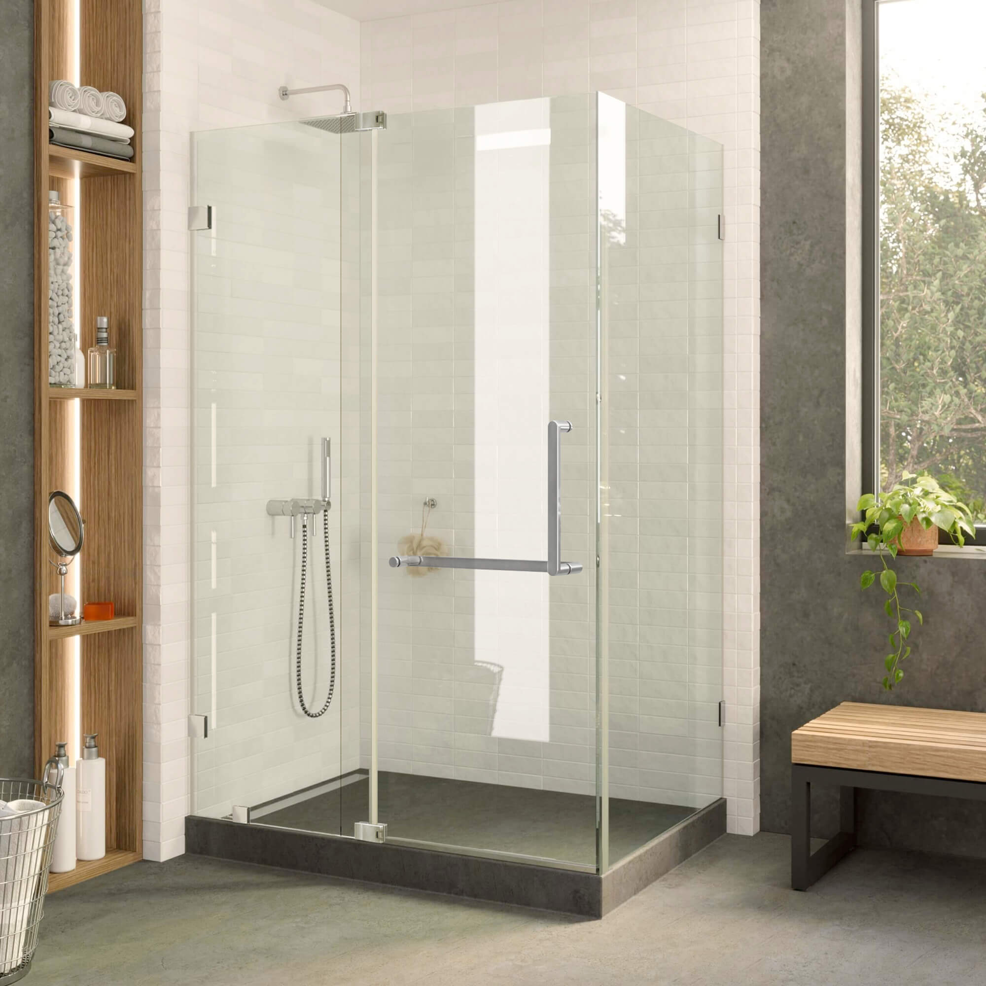 Shower Enclosure Hinged Frameless