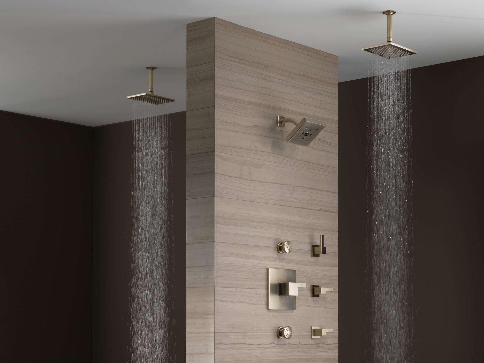 Brizo Essential™ Shower 7" Linear Square Wall Mount Shower Arm And Flange