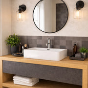 MAIDSTONE Unique 24 Inch Rectangle White Vessel Bathroom Sink