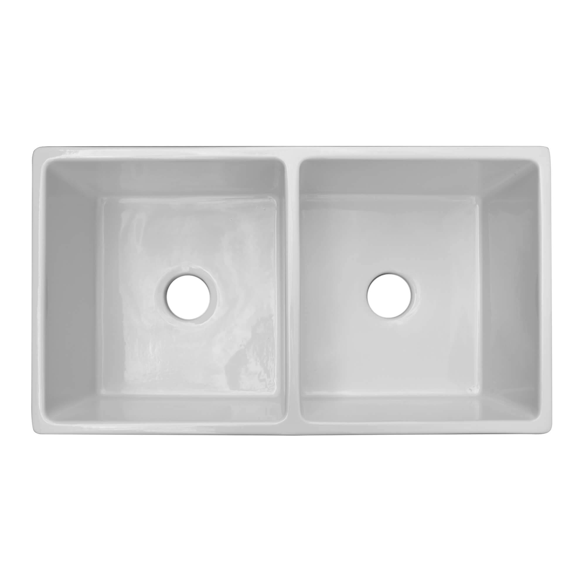 Fine Fixtures Fireclay Sink - Apron Farmhouse -Solid-Double